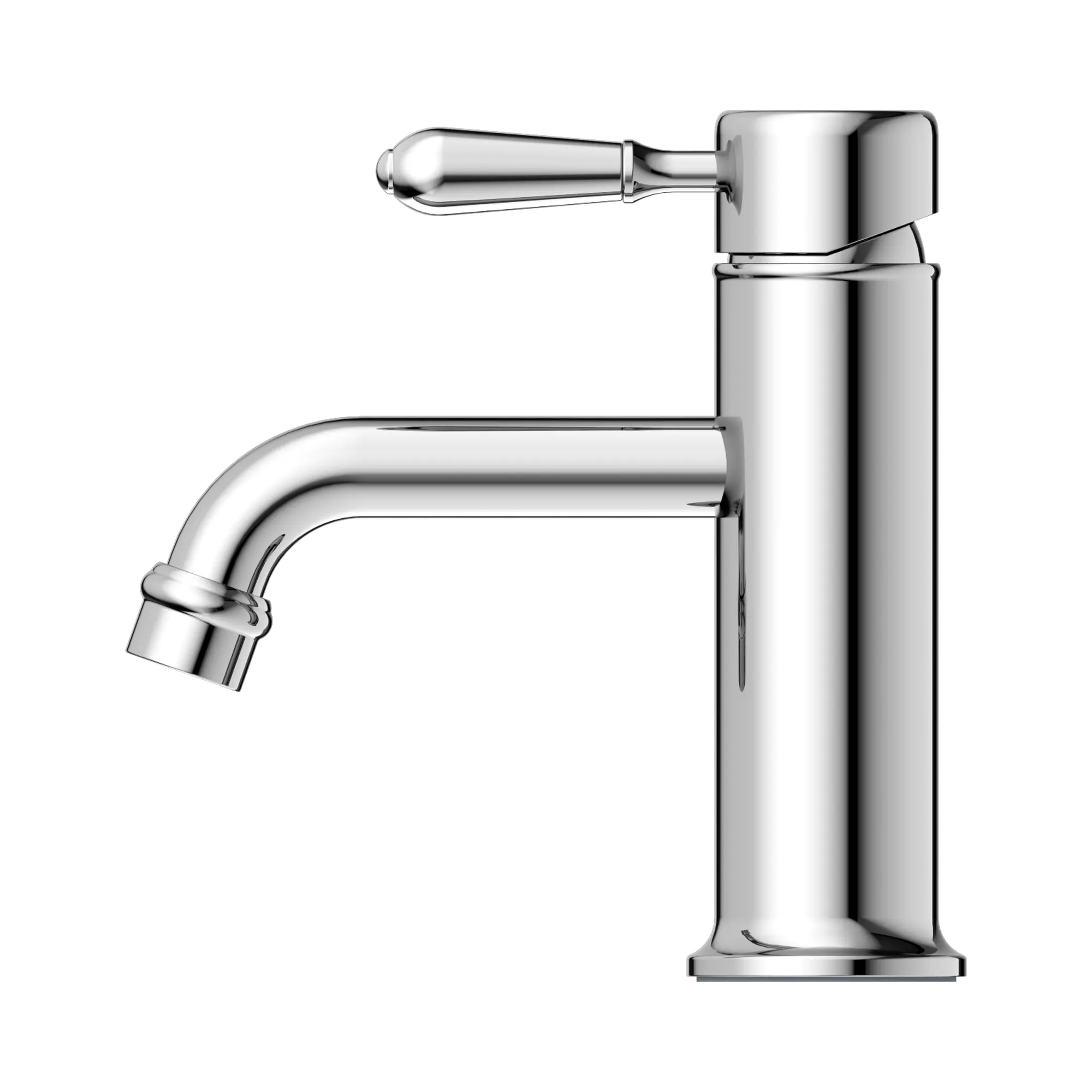 NR692101b02 CH York Straight Basin Mixer With Metal Lever Chrome image 2