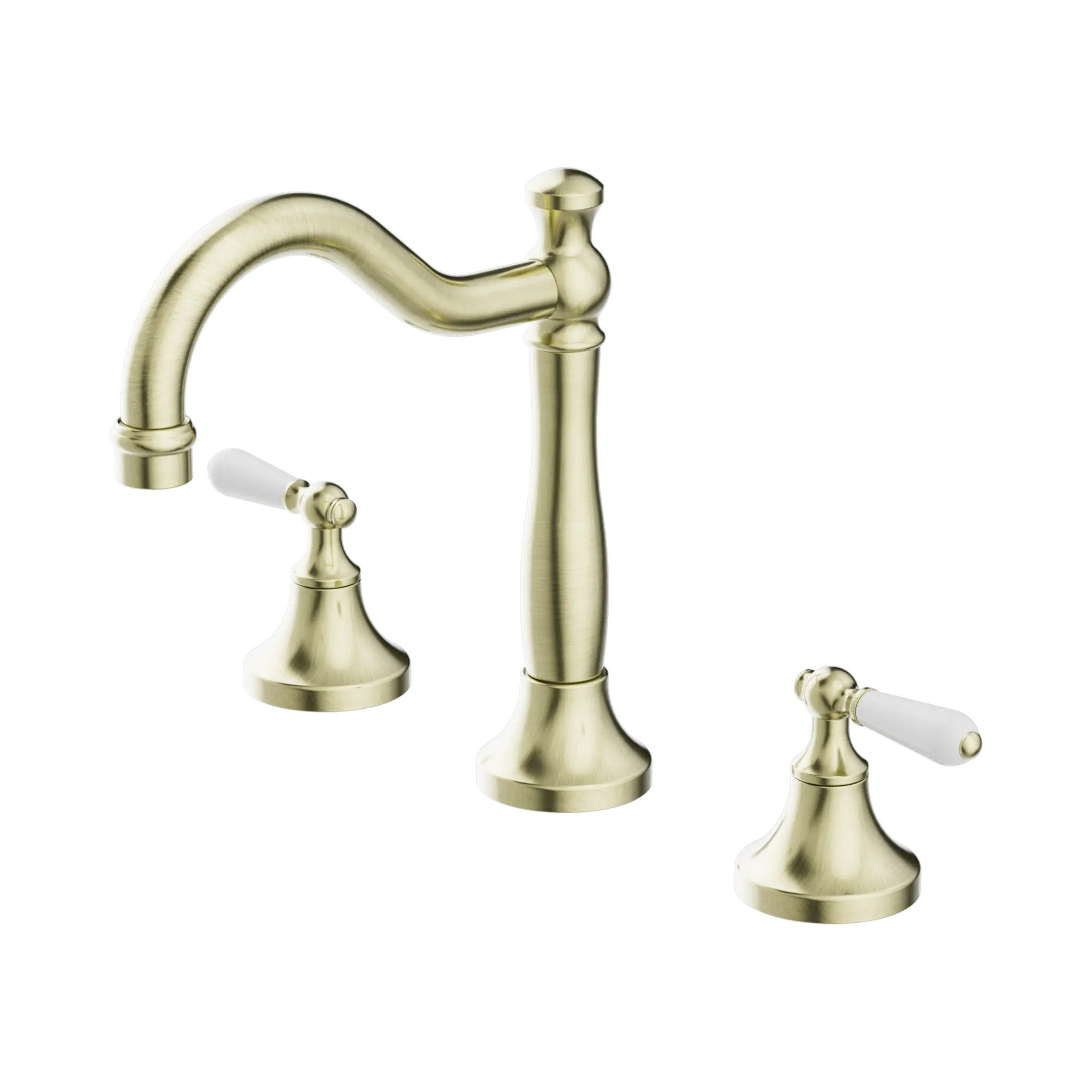NR692102a01 AB York Basin Set With White Porcelain Lever Aged Brass image 1