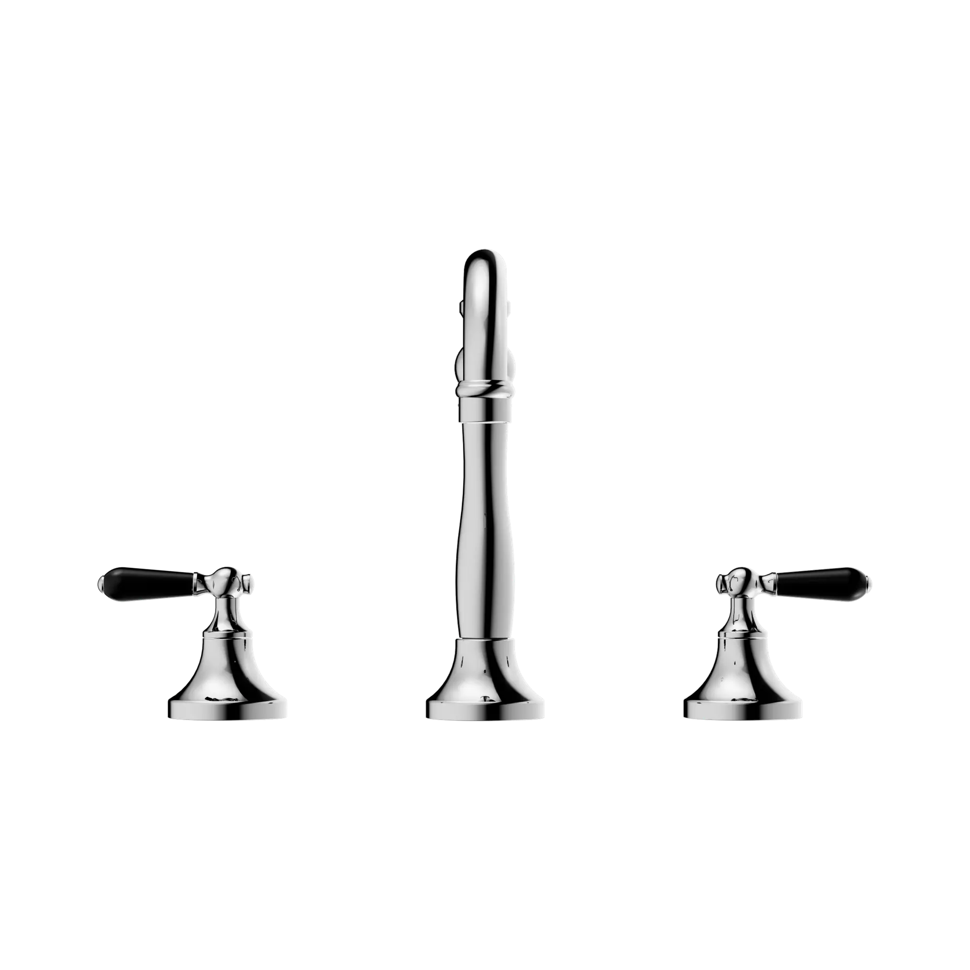 NR692102a03 CH York Basin Set With Black Porcelain Lever Chrome image 3