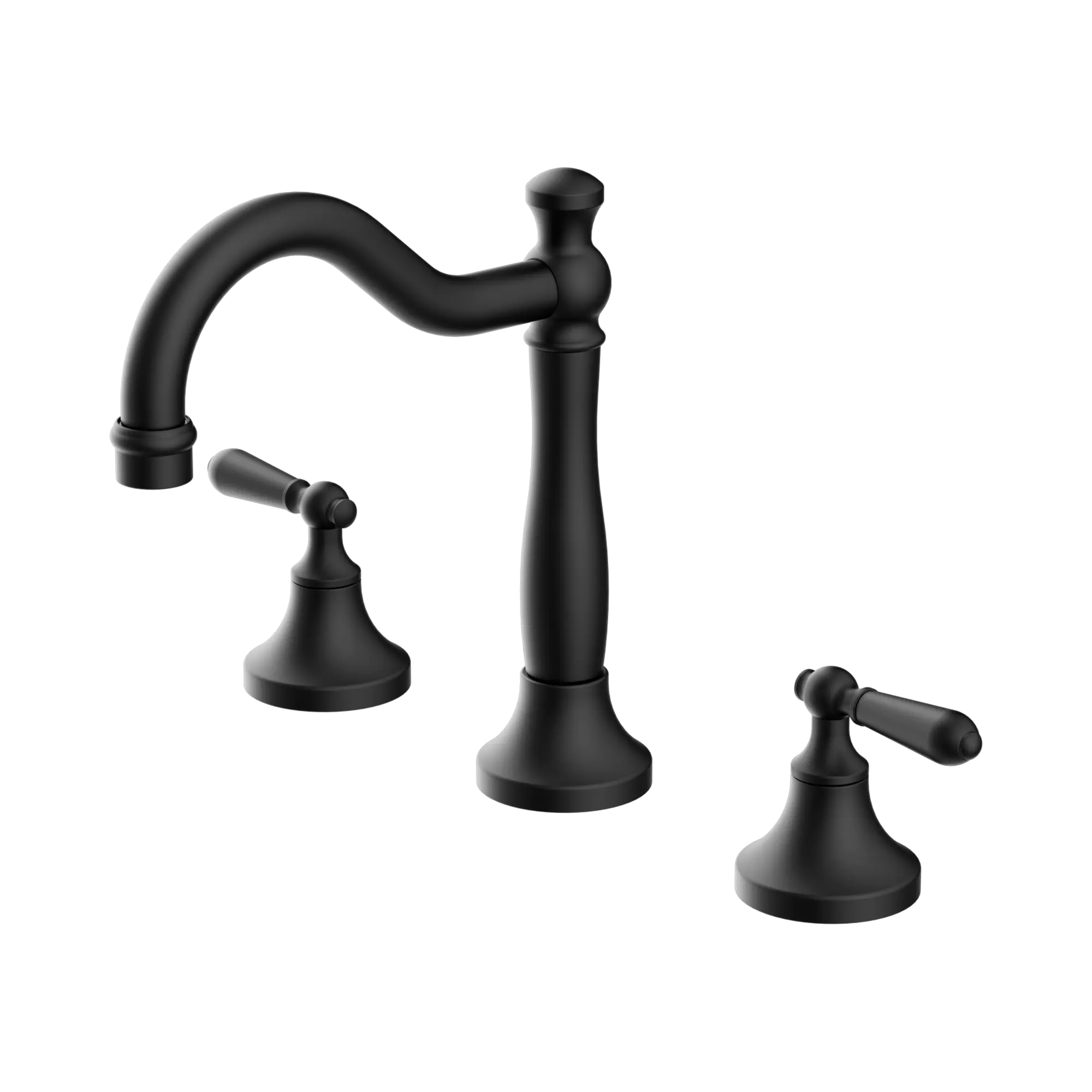 NR692102a02 MB York Basin Set With Metal Lever Matte Black image 1