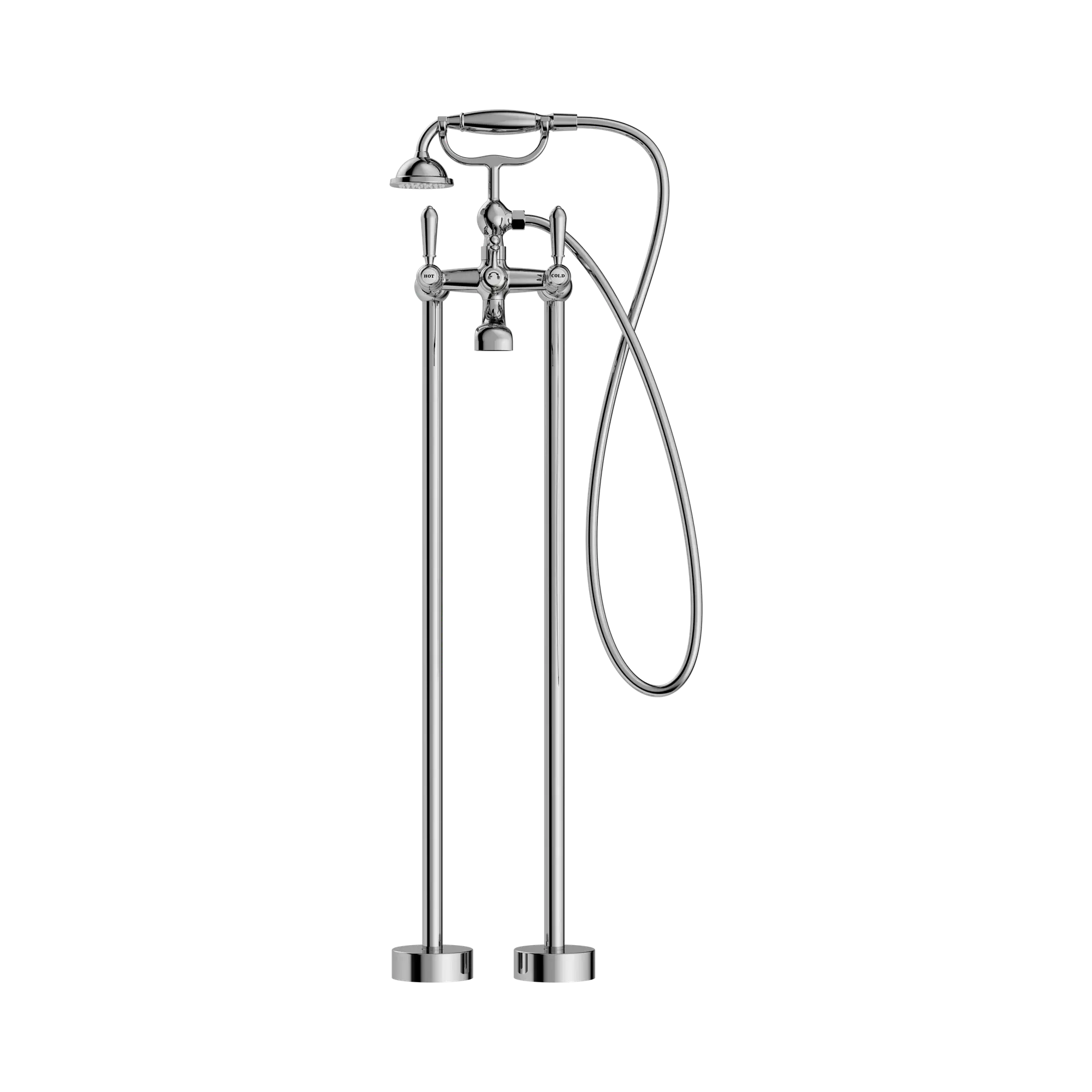 NR692103a02 CH York Freestanding Bath Set With Metal Hand Shower Chrome image 2