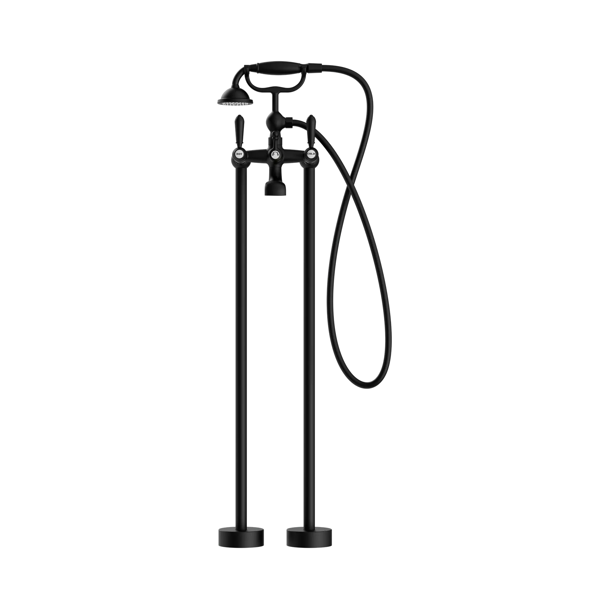 NR692103a02 MB York Freestanding Bath Set With Metal Hand Shower Matte Black image 2