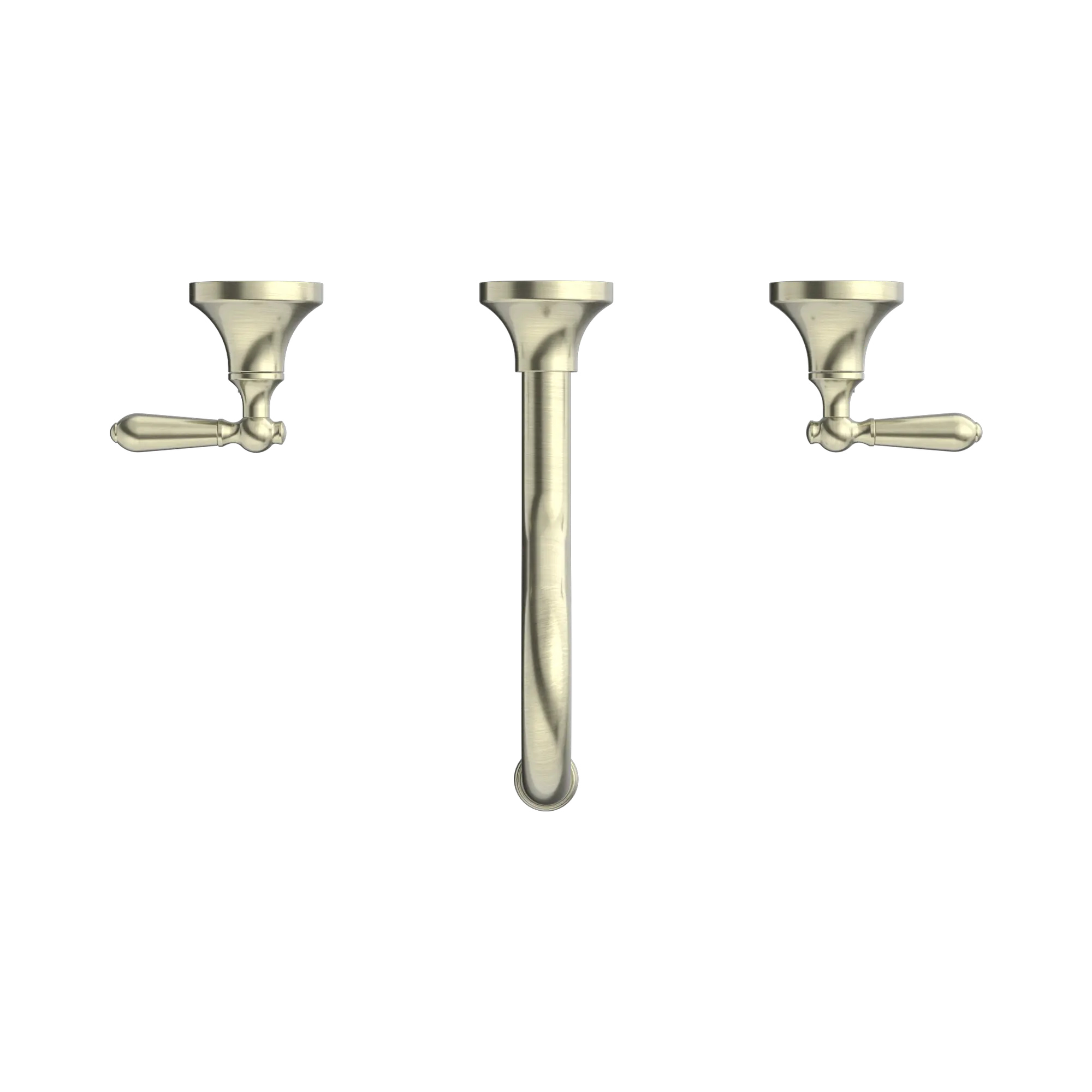 NR692107a02 AB York Wall Basin Set With Metal Lever Aged Brass image 2