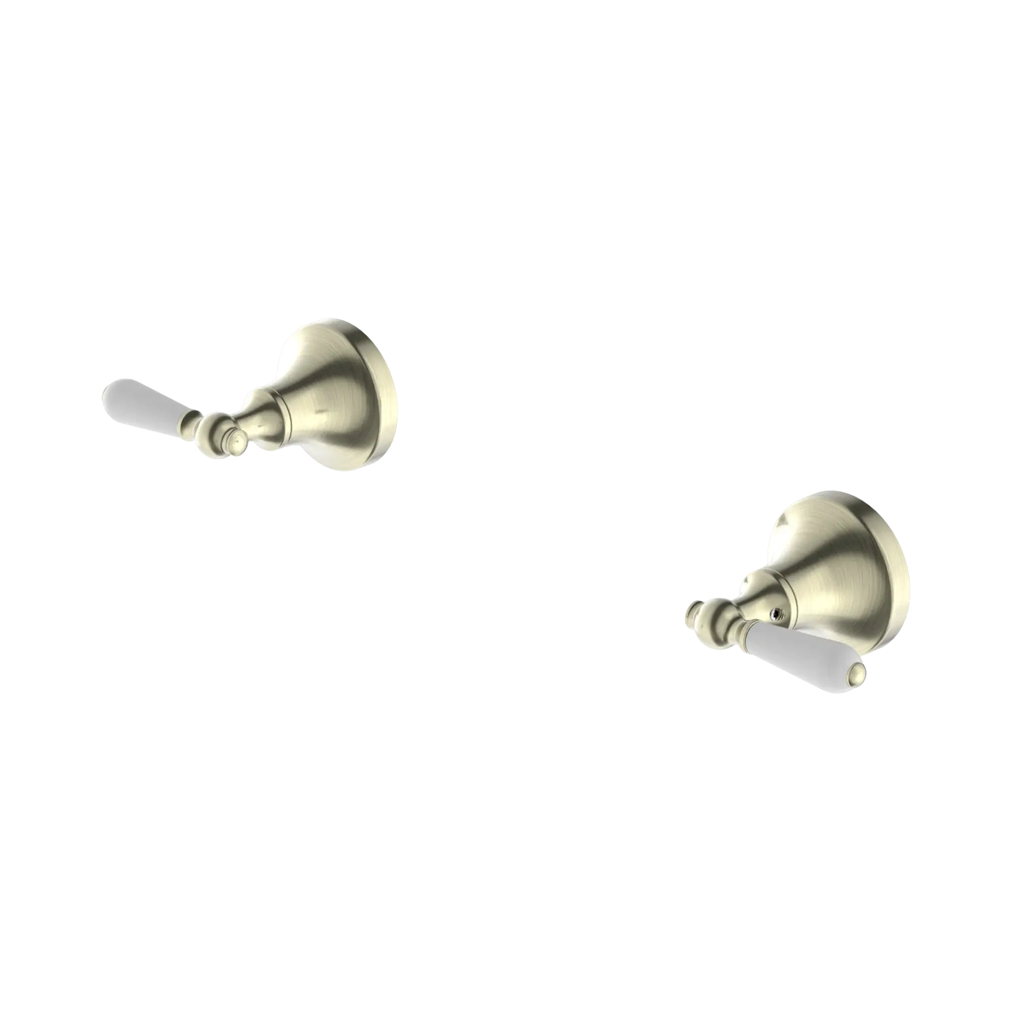 NR692109b01 AB York Wall Top Assemblies With White Porcelain Lever Aged Brass image 1