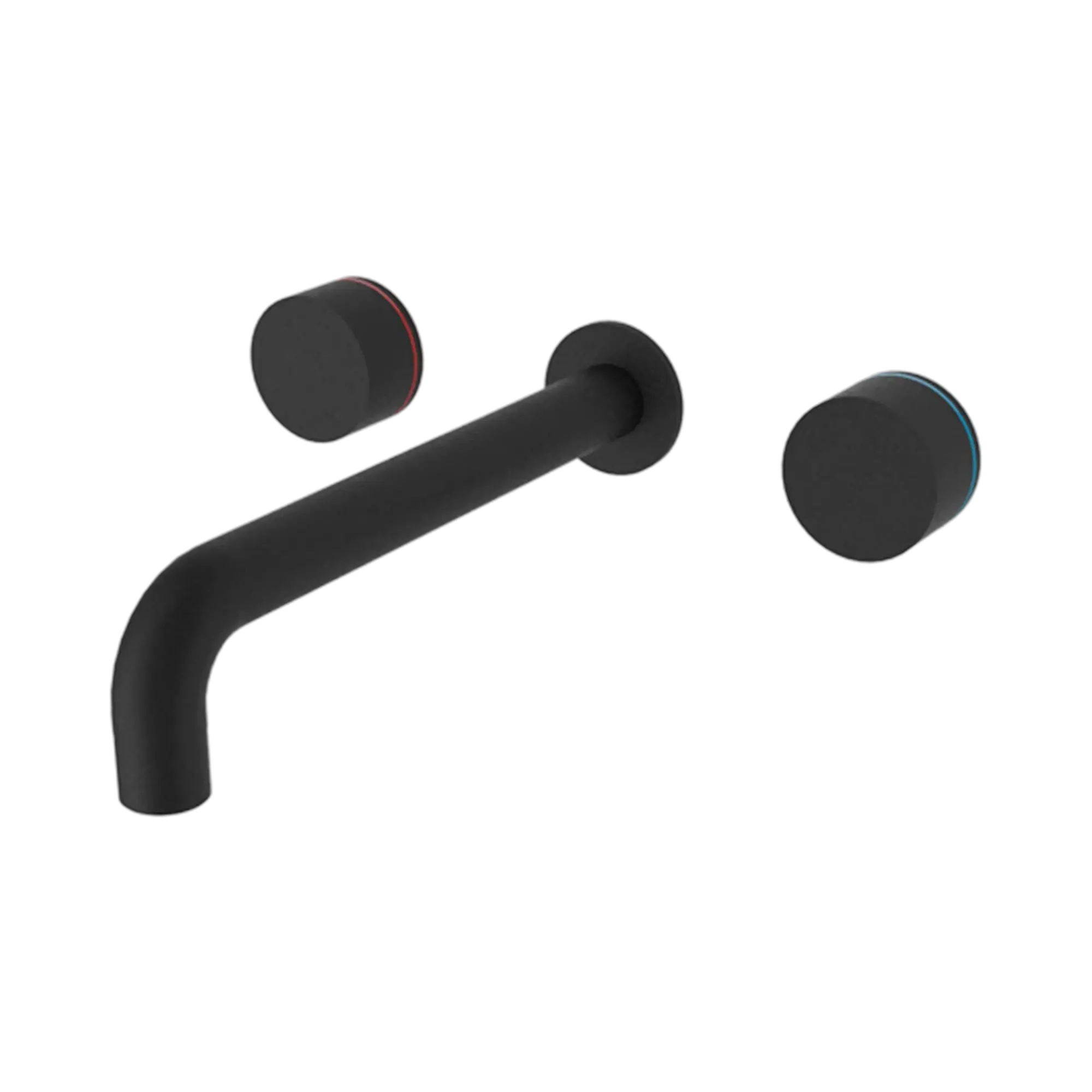 NR211707a217 MB Kara Wall Basin Set 215mm Matte Black image 1