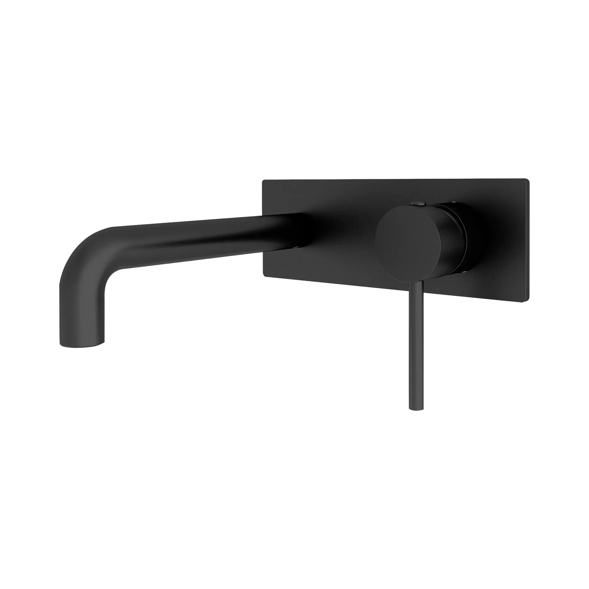 NR250810b MB Dolce Wall Basin Bath Mixer Matte Black image 1