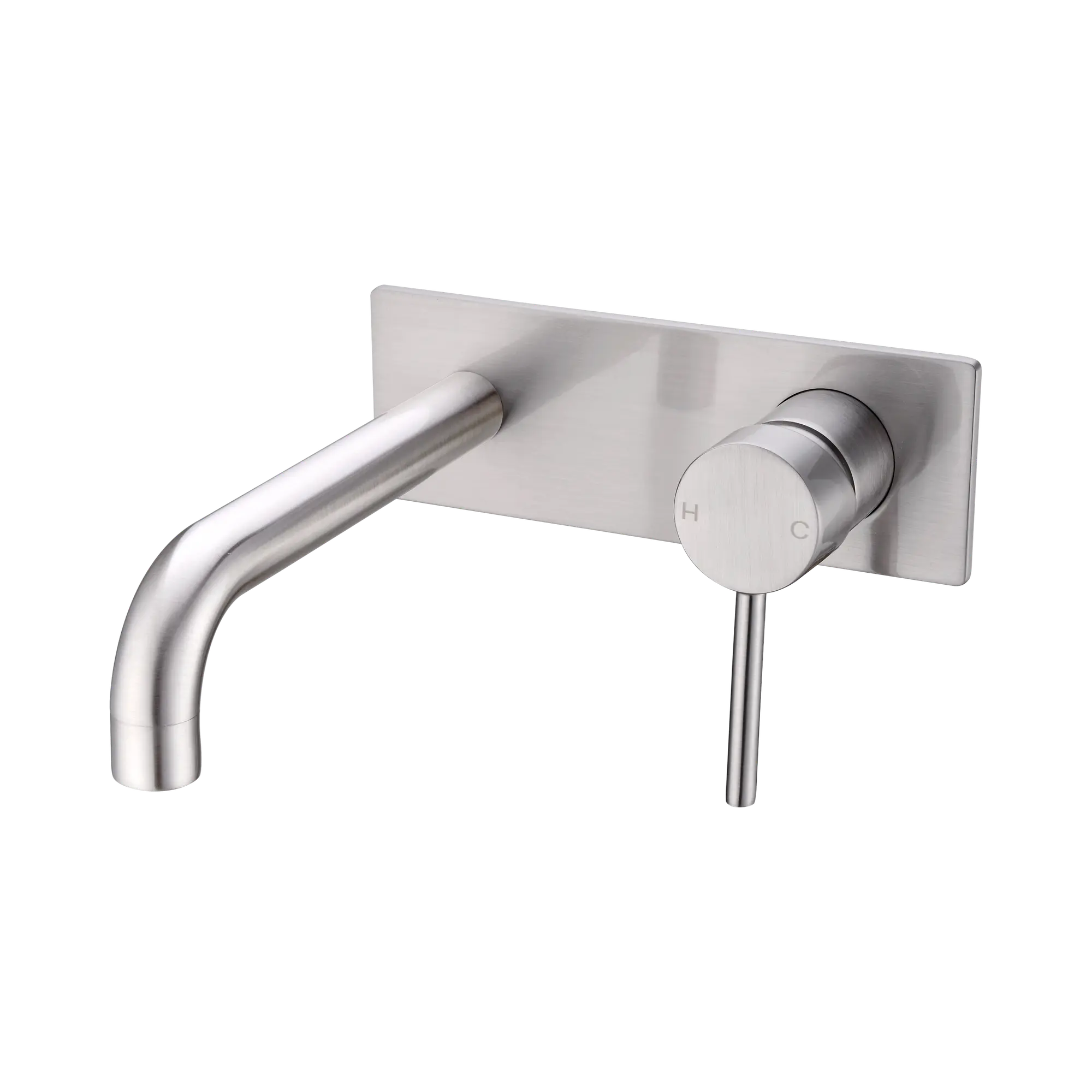 NR250810b BN Dolce Wall Basin Bath Mixer Brushed Nickel image 1