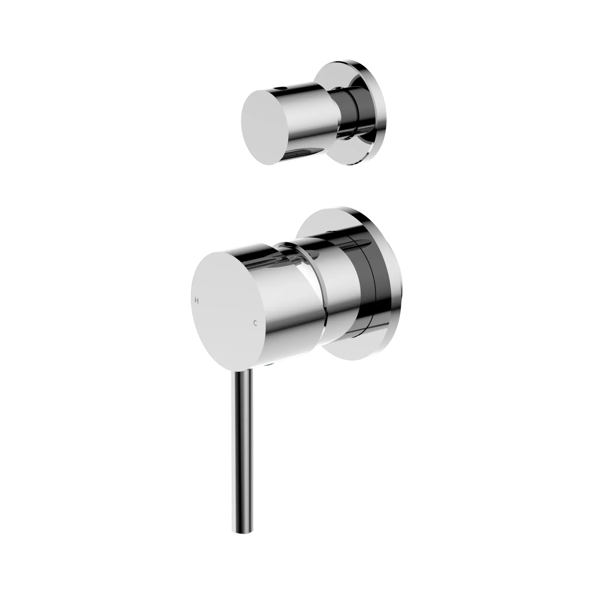 NR250811 ECH Dolce Shower Mixer With Divertor Separate Back Plate Chrome image 1