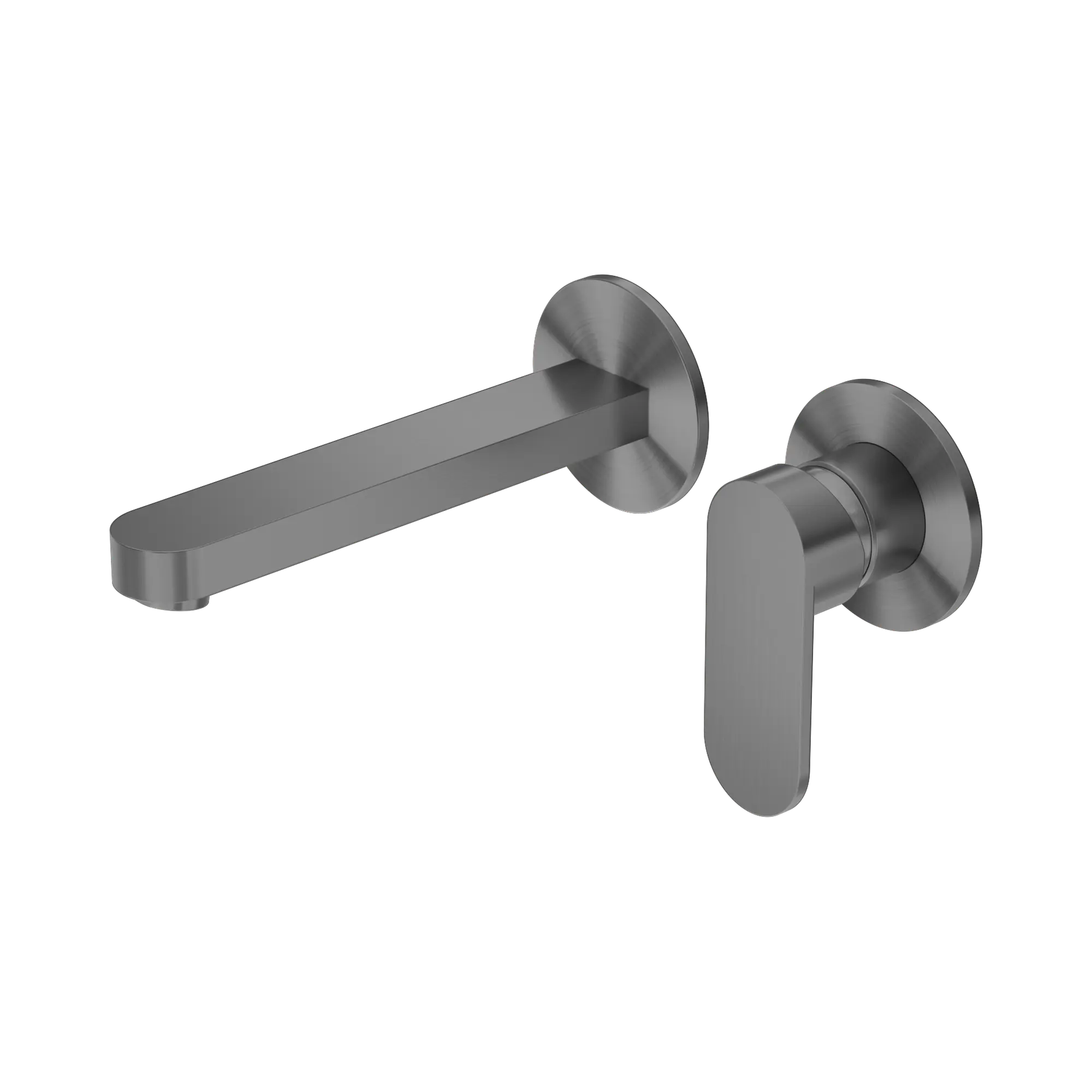 NR301310b GM Ecco Wall Basin Bath Mixer Separate Back Plate Gun Metal image 1