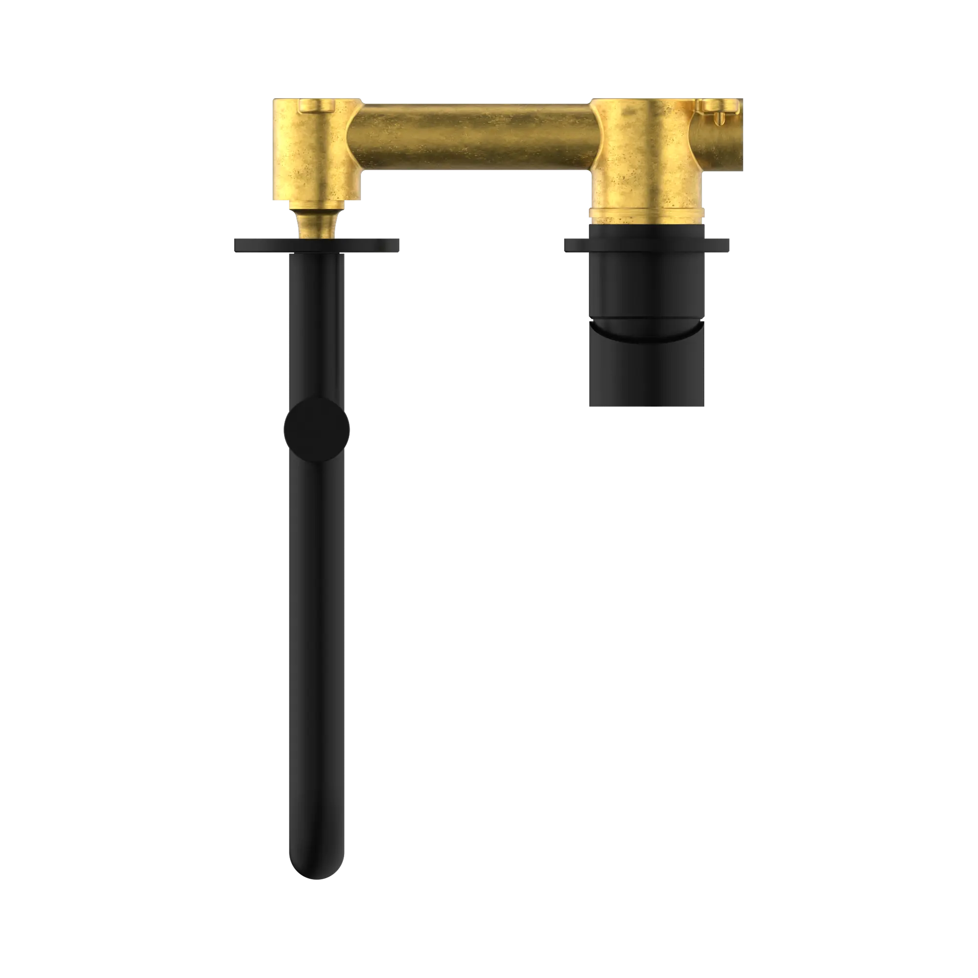 NR221910 RMB Mecca Wall Basin Bath Mixer Swivel Spout 225mm Matte Black image 2