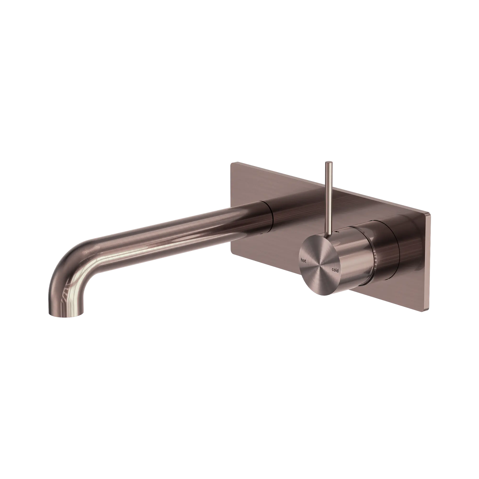 NR221910 B260 BZ Mecca Wall Basin Bath Mixer Handle Up 260mm Brushed Bronze image 1
