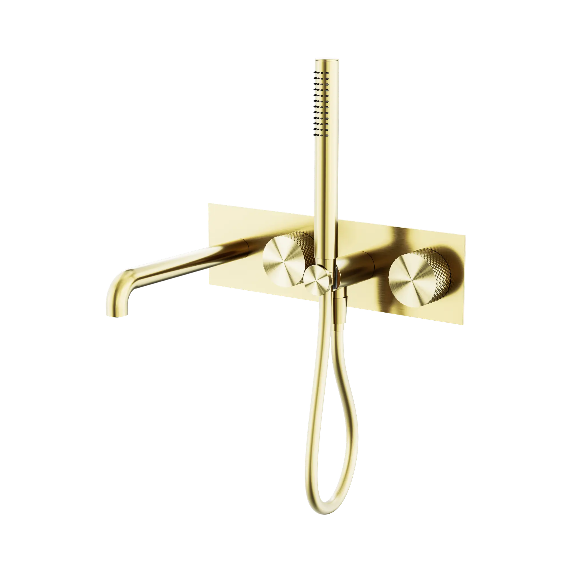 NR252003a250 BG Opal Progressive Shower System With Spout 250mm Brushed Gold image 1
