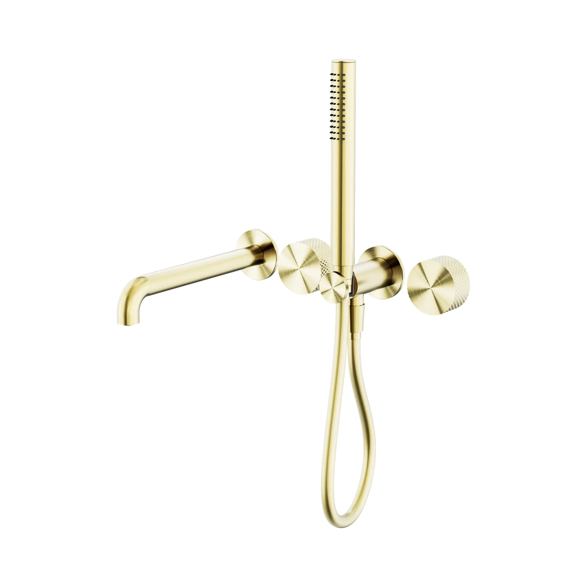 NR252003b230 BG Opal Progressive Shower System Separate Plate With Spout 230mm Brushed Gold image 1