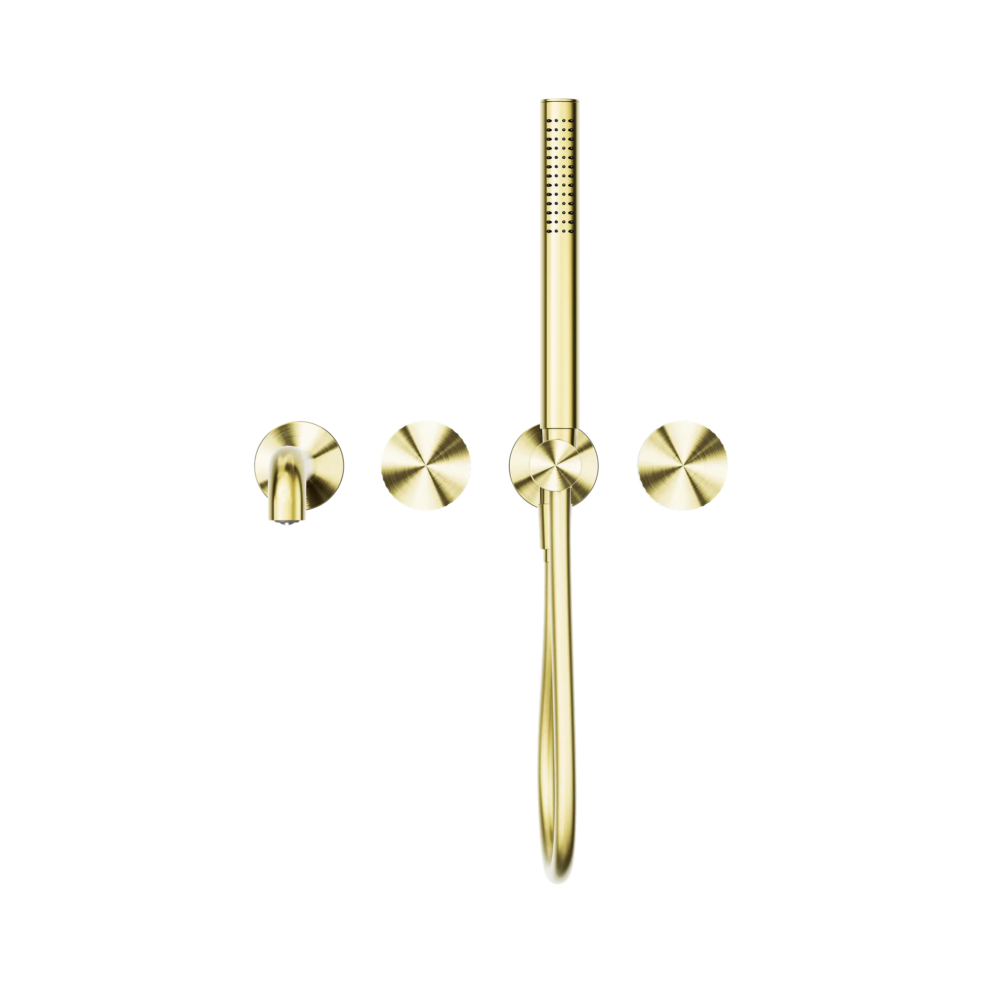 NR252003b230 BG Opal Progressive Shower System Separate Plate With Spout 230mm Brushed Gold image 2