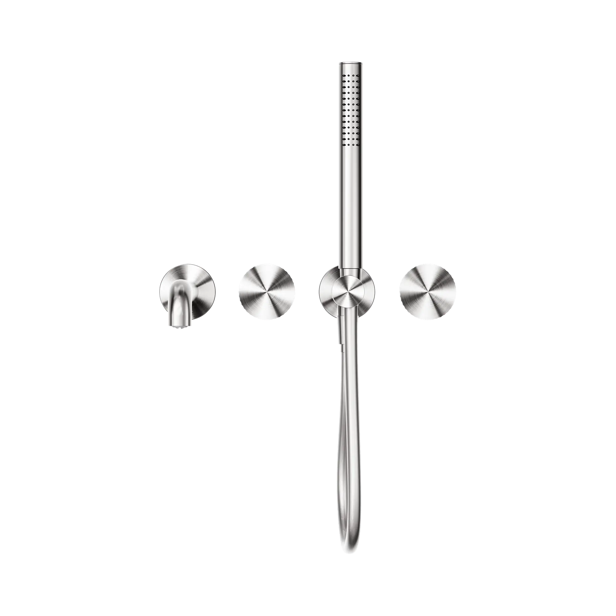 NR252003b250 BN Opal Progressive Shower System Separate Plate With Spout 250mm Brushed Nickel image 2