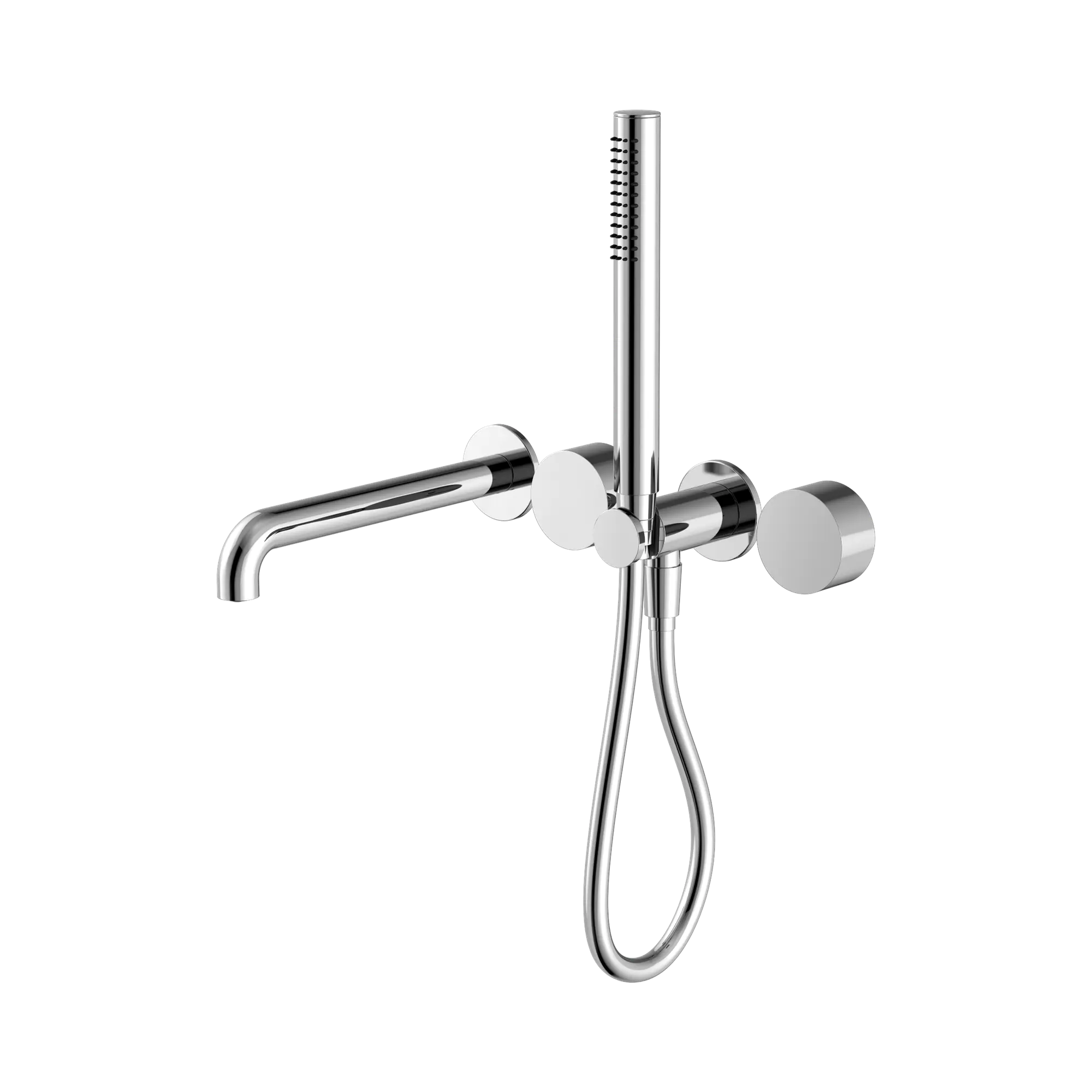 NR271903b230 CH Kara Progressive Shower System Separate Plate With Spout 230mm Chrome image 1
