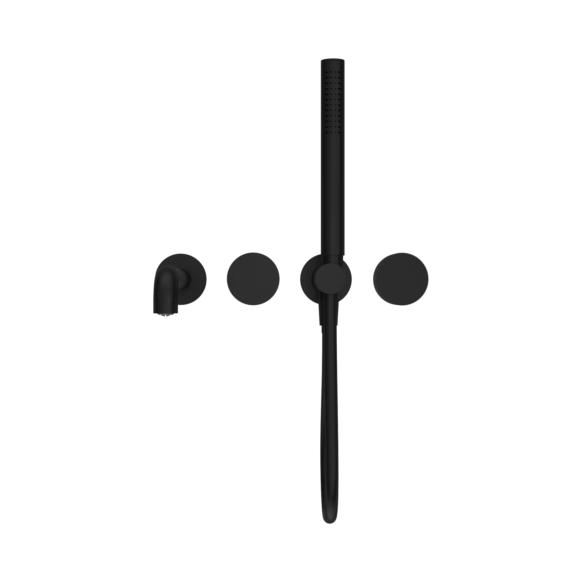 NR271903b230 MB Kara Progressive Shower System Separate Plate With Spout 230mm Matte Black image 3