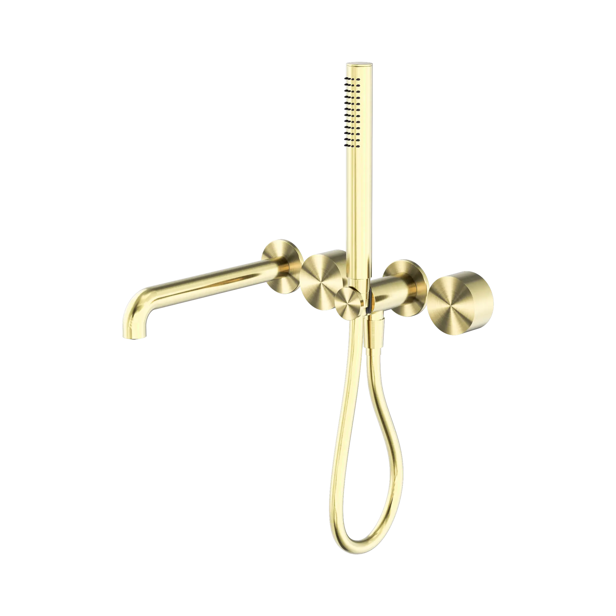 NR271903b230 BG Kara Progressive Shower System Separate Plate With Spout 230mm Brushed Gold image 1