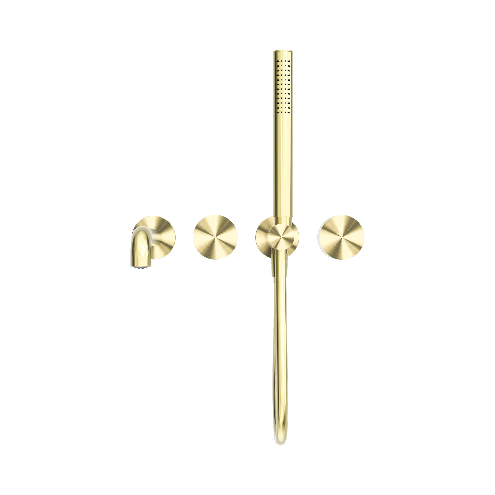 NR271903b230 BG Kara Progressive Shower System Separate Plate With Spout 230mm Brushed Gold image 3