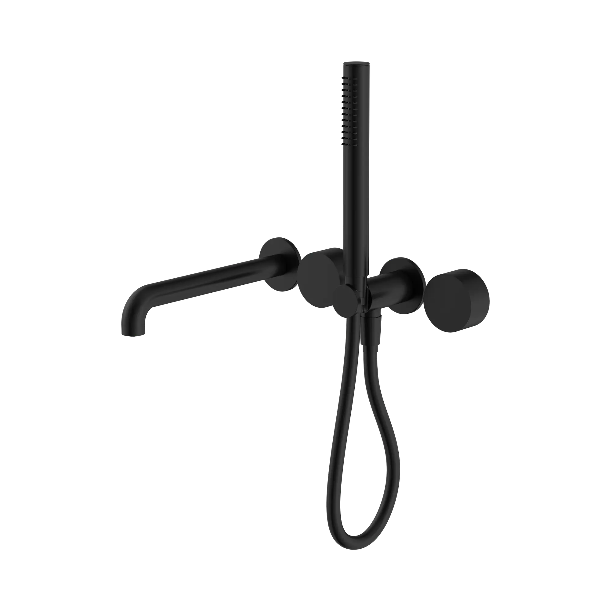 NR271903b250 MB Kara Progressive Shower System Separate Plate With Spout 250mm Matte Black image 1