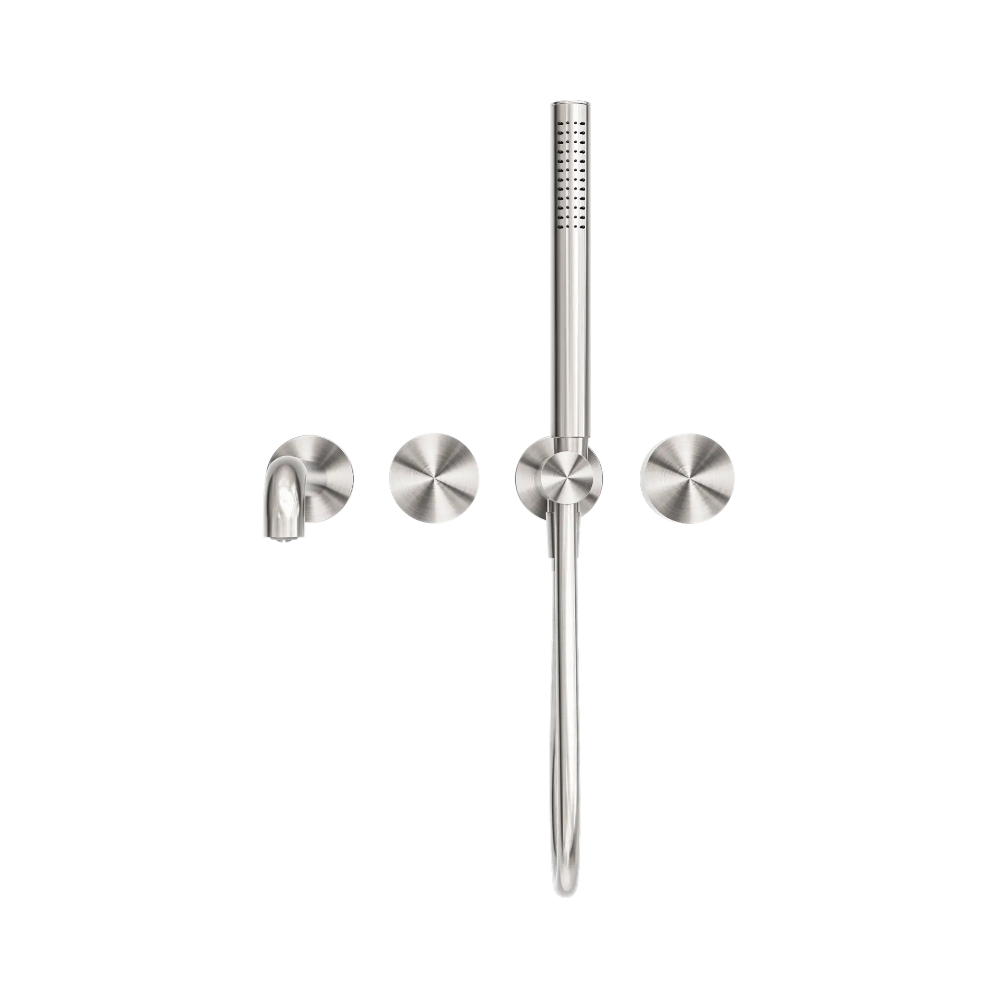 NR271903b250 BN Kara Progressive Shower System Separate Plate With Spout 250mm Brushed Nickel image 3