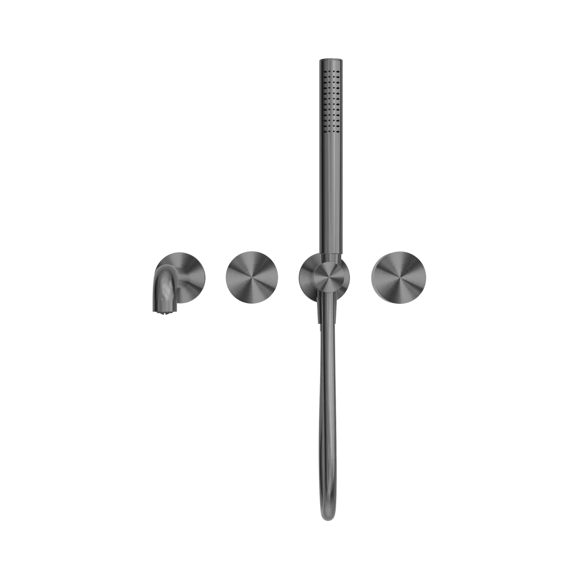 NR271903b250 GM Kara Progressive Shower System Separate Plate With Spout 250mm Gun Metal image 3