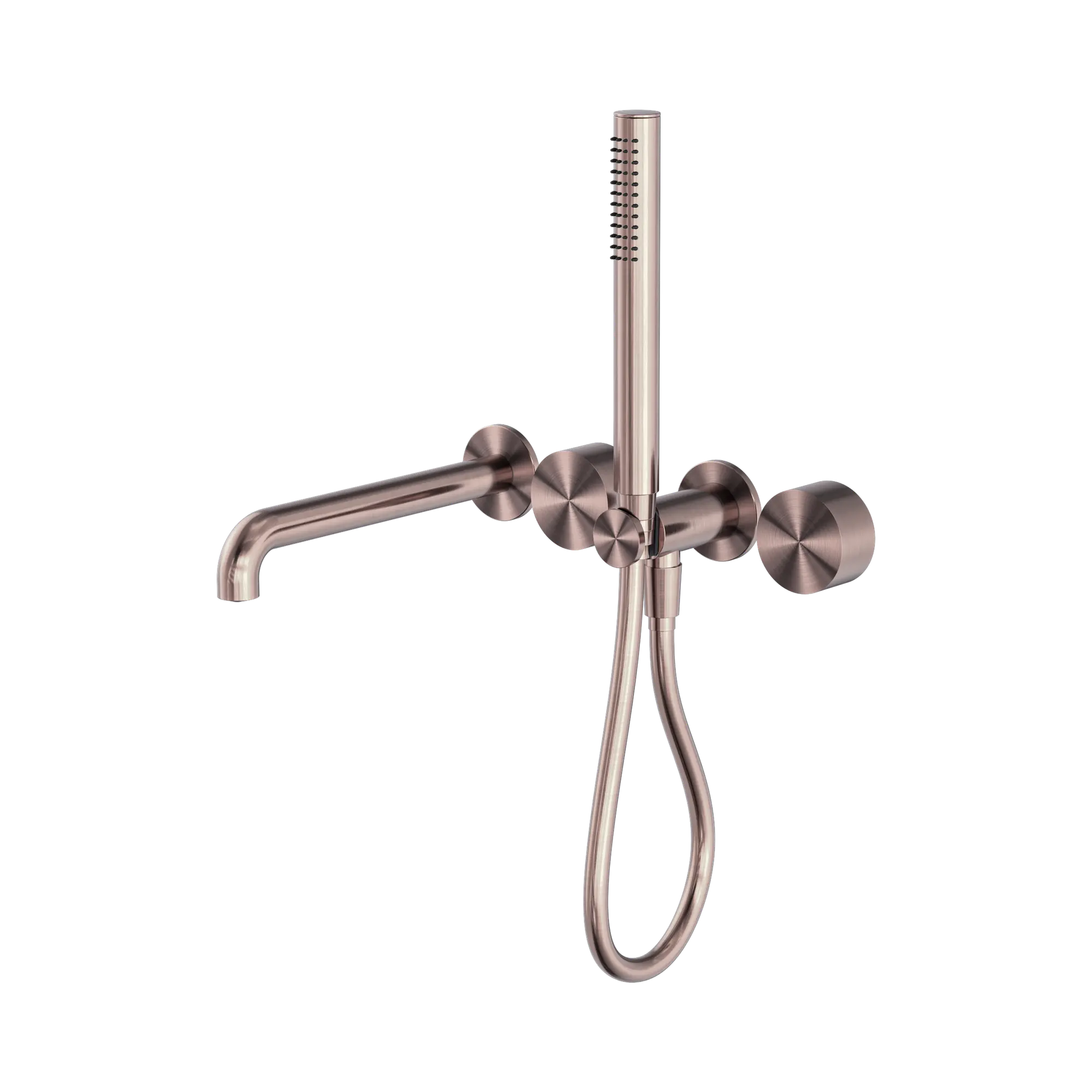 NR271903b250 BZ Kara Progressive Shower System Separate Plate With Spout 250mm Brushed Bronze image 1
