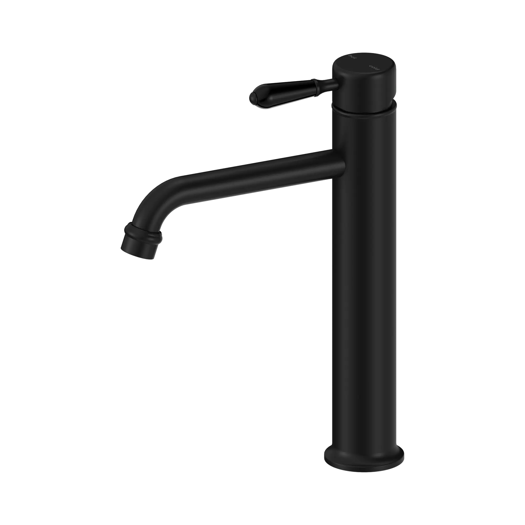 NR692101a02 MB York Straight Tall Basin Mixer With Metal Lever Matte Black image 1