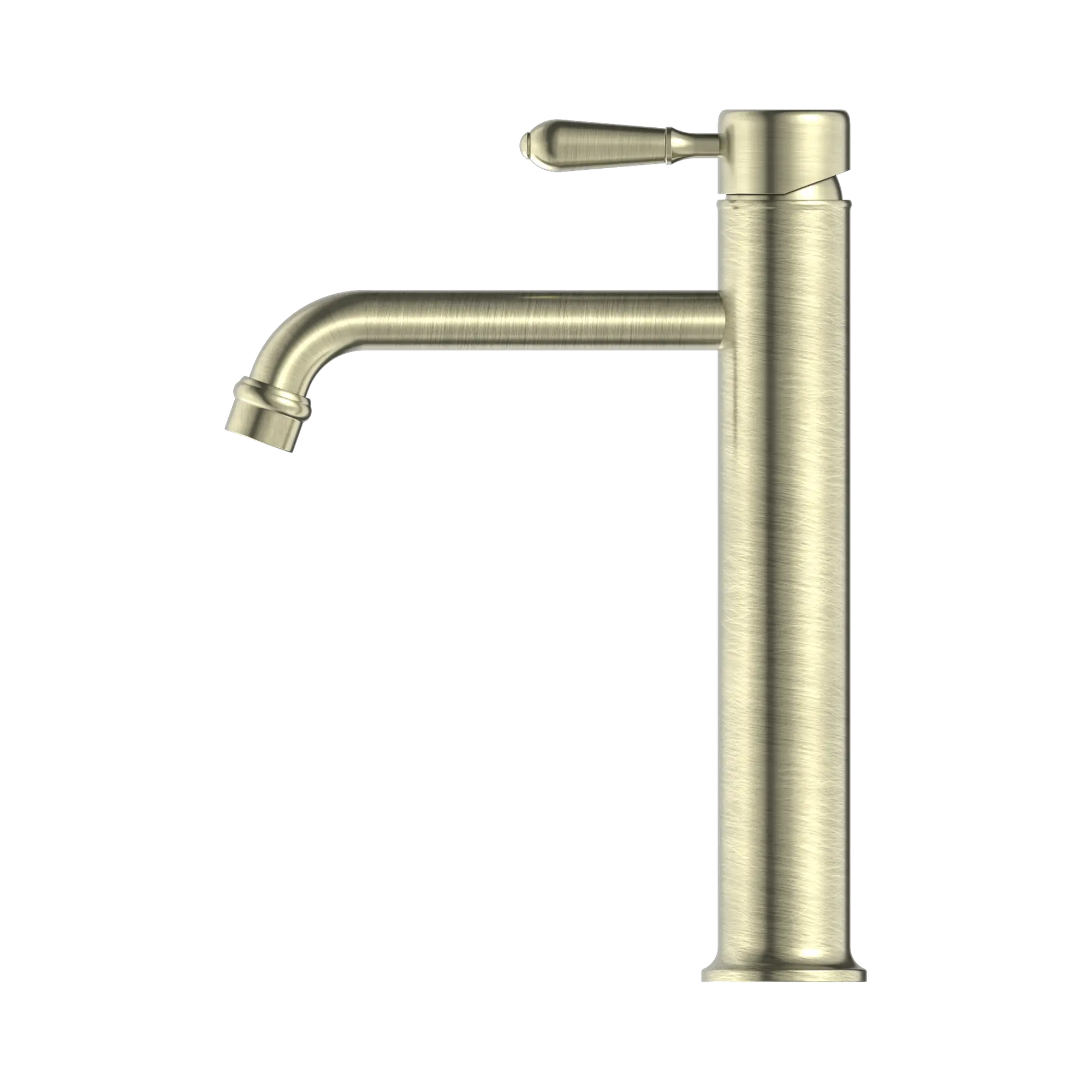 NR692101a02 AB York Straight Tall Basin Mixer With Metal Lever Aged Brass image 3