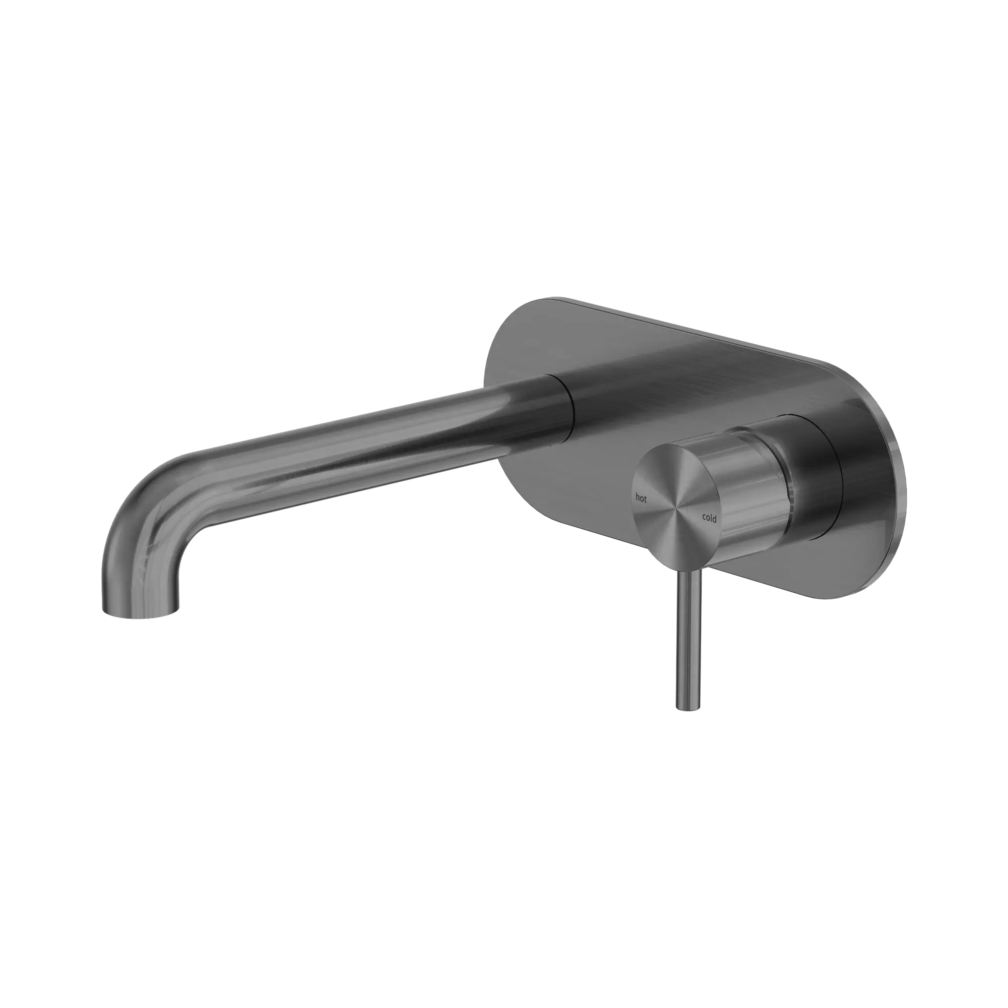NR162210a185 GR Zen SS316 L Wall Basin Bath Mixer 185mm Spout Graphite image 1