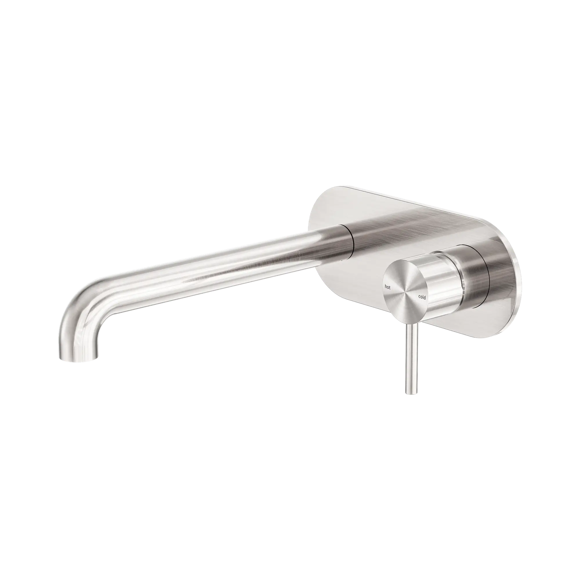 NR162210a230 BN Zen SS316 L Wall Basin Bath Mixer 230mm Spout Brushed Nickel image 1