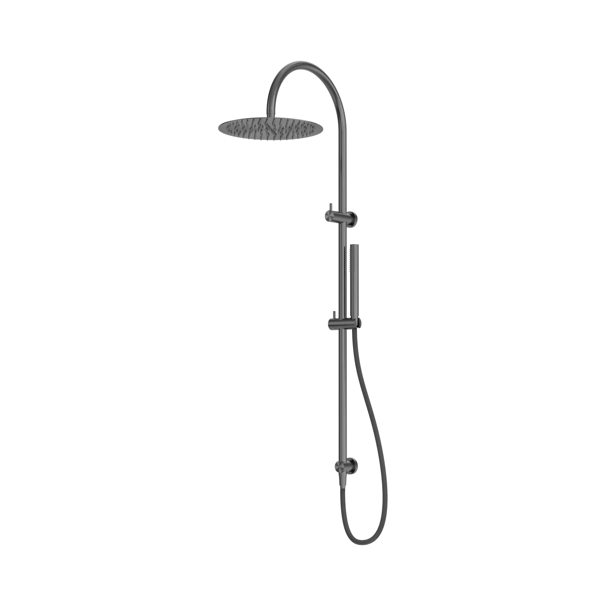 NR162205c01 GR Zen SS316 L Twin Shower With Outdoor Shower Hose Graphite image 1