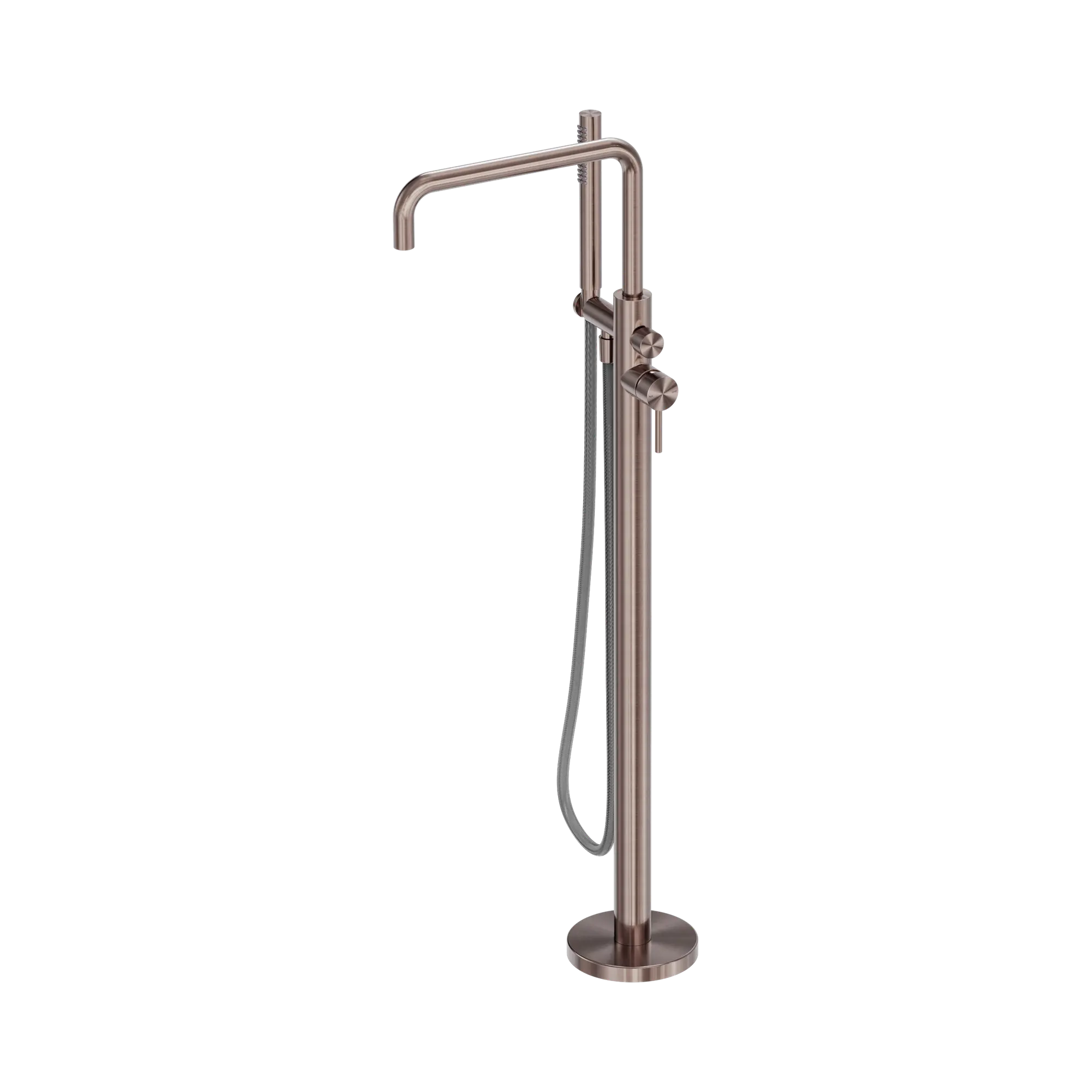 NR162203a01 BZ Zen SS316 L Freestanding Bath Mixer With Outdoor Shower Hose Brushed Bronze image 1