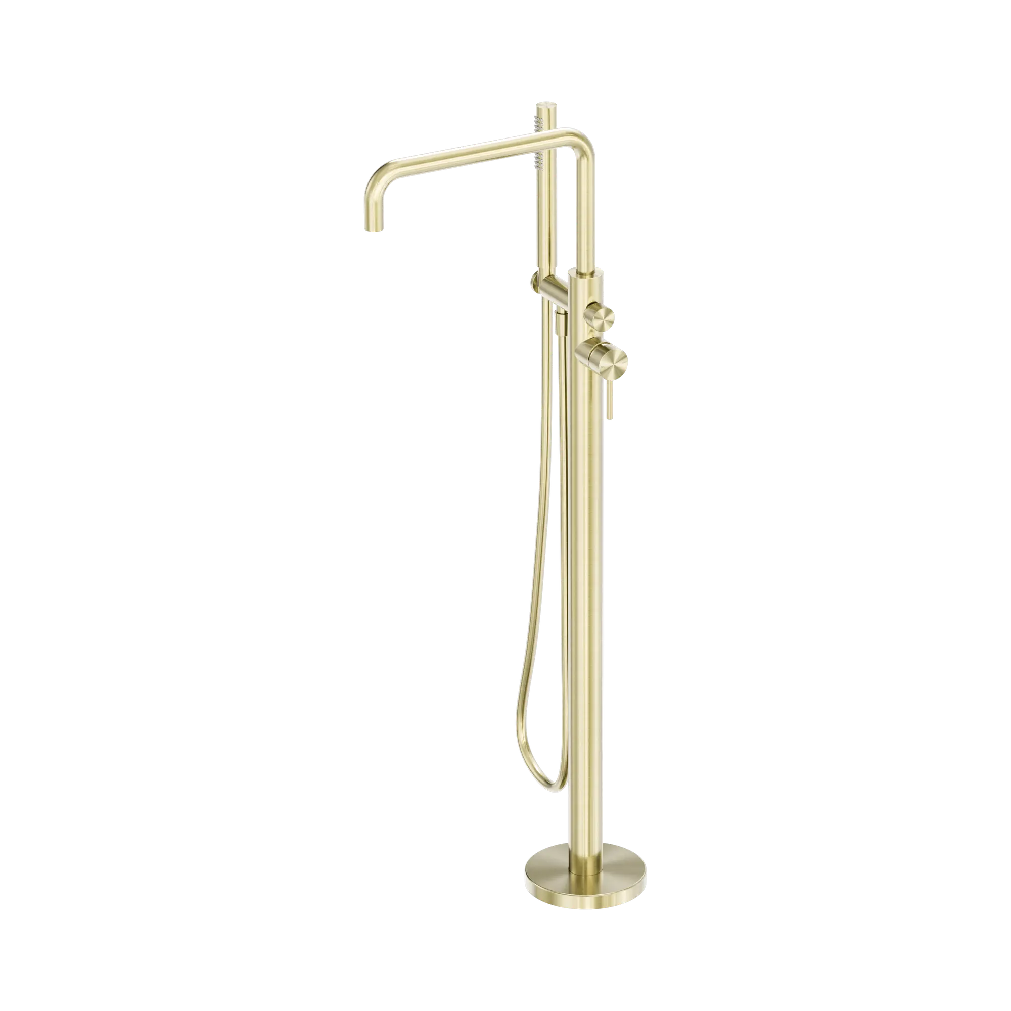 NR162203a02 BG Zen SS316 L Freestanding Bath Mixer Brushed Gold image 1