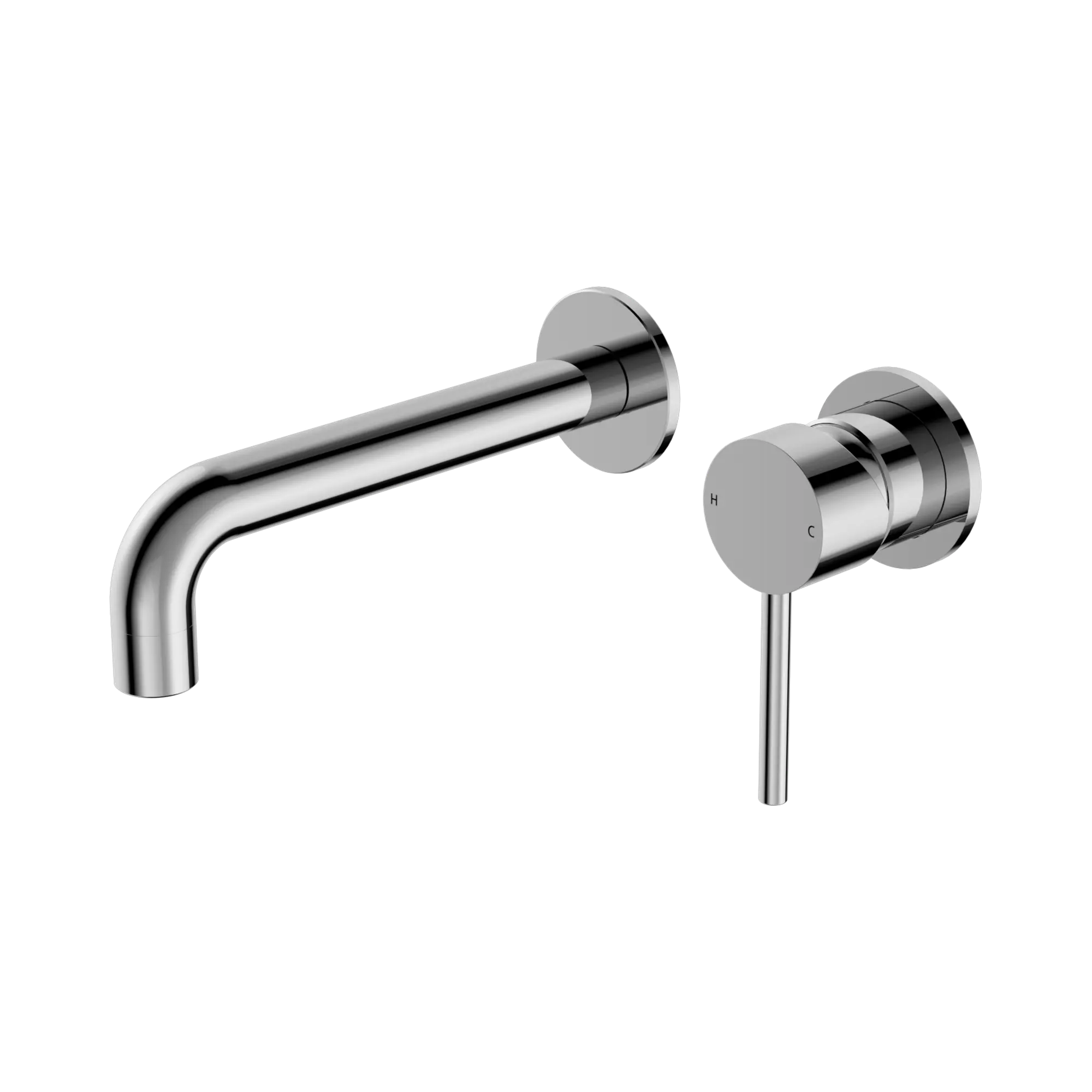 NR250810c CH Dolce Wall Basin Bath Mixer Separate Back Plate Chrome image 1