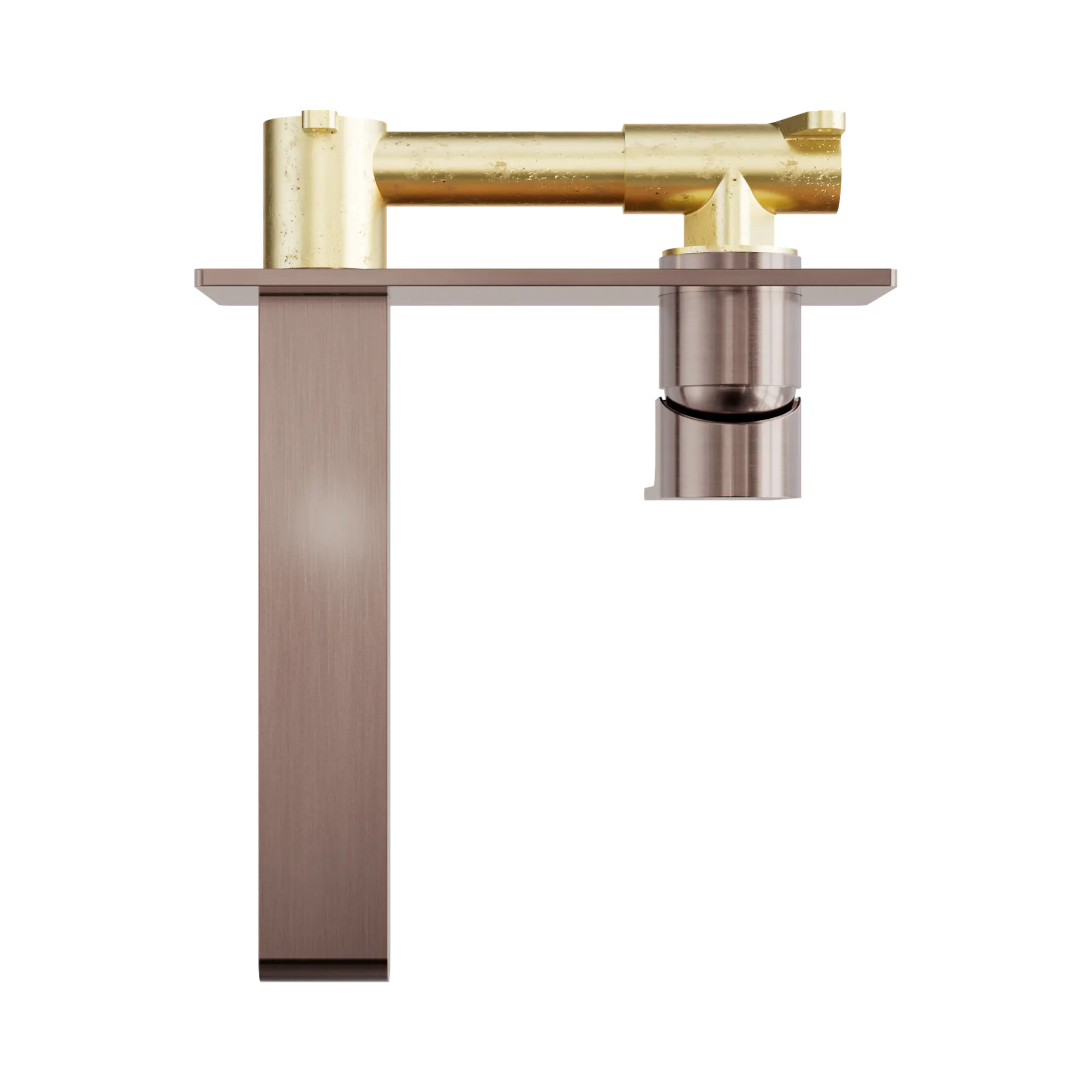NR321510a BZ Bianca Wall Basin Bath Mixer 187mm Brushed Bronze image 3