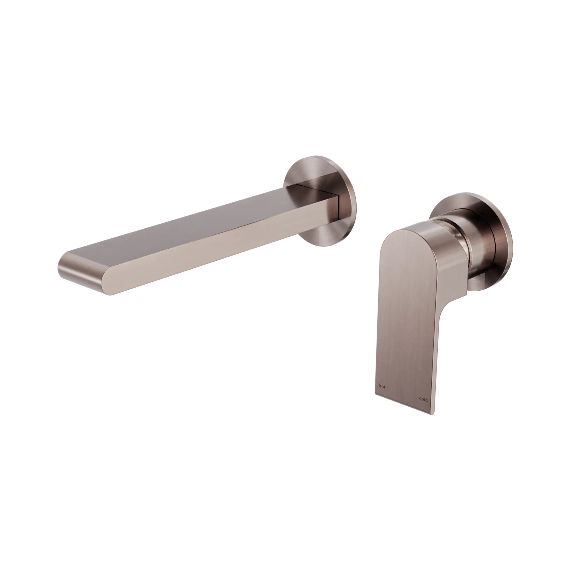 NR321510e BZ Bianca Wall Basin Bath Mixer Separate Back Plate 187mm Brushed Bronze image 1