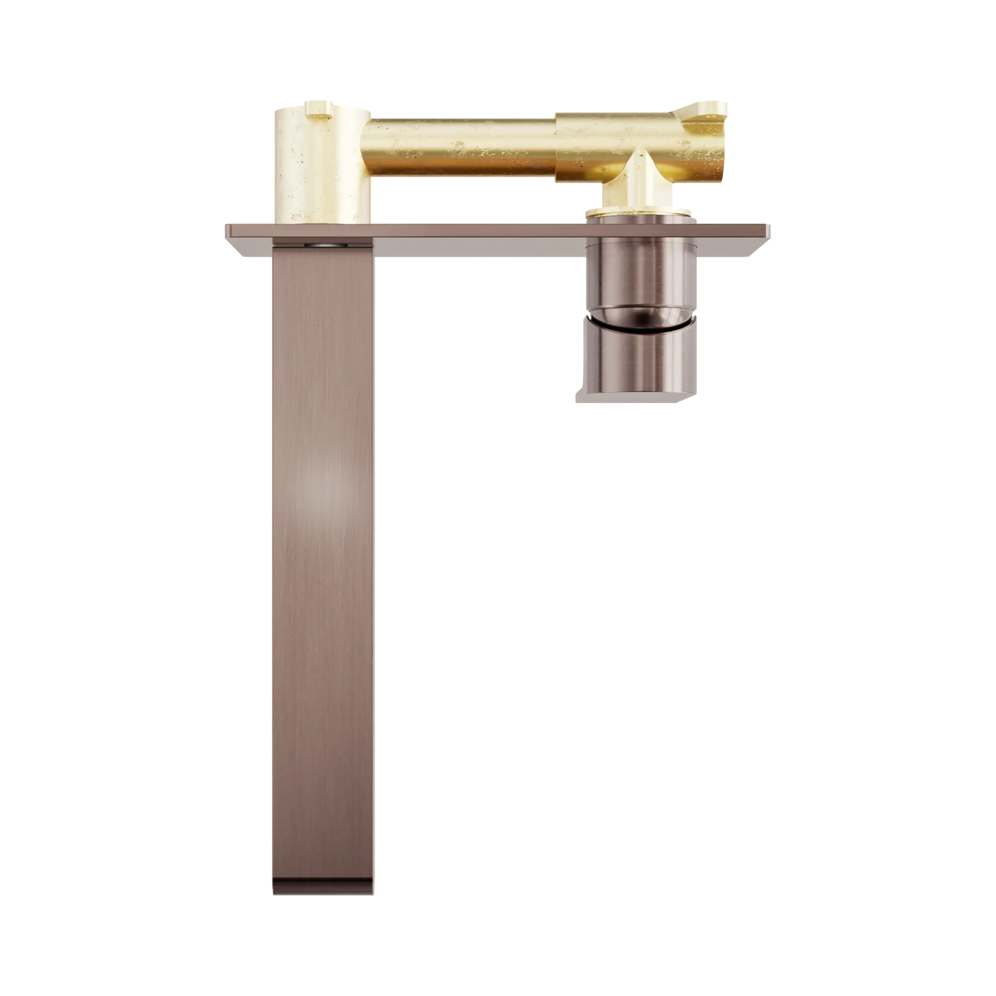 NR321510b BZ Bianca Wall Basin Bath Mixer 230mm Brushed Bronze image 3
