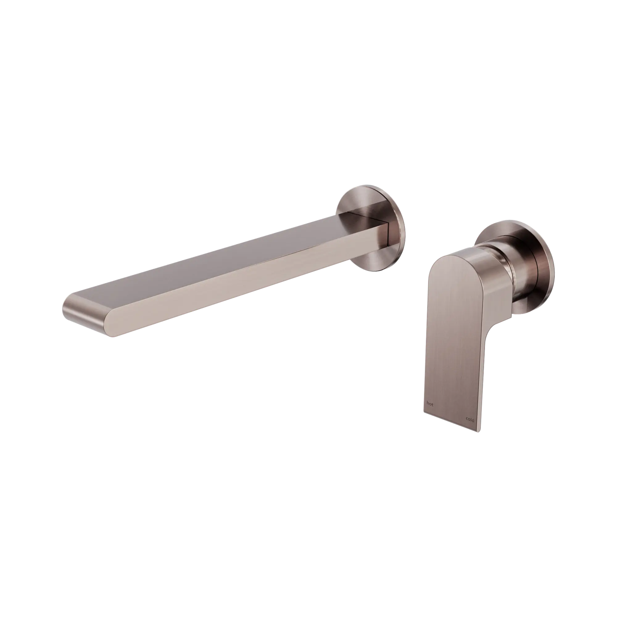 NR321510f BZ Bianca Wall Basin Bath Mixer Separate Back Plate 230mm Brushed Bronze image 1