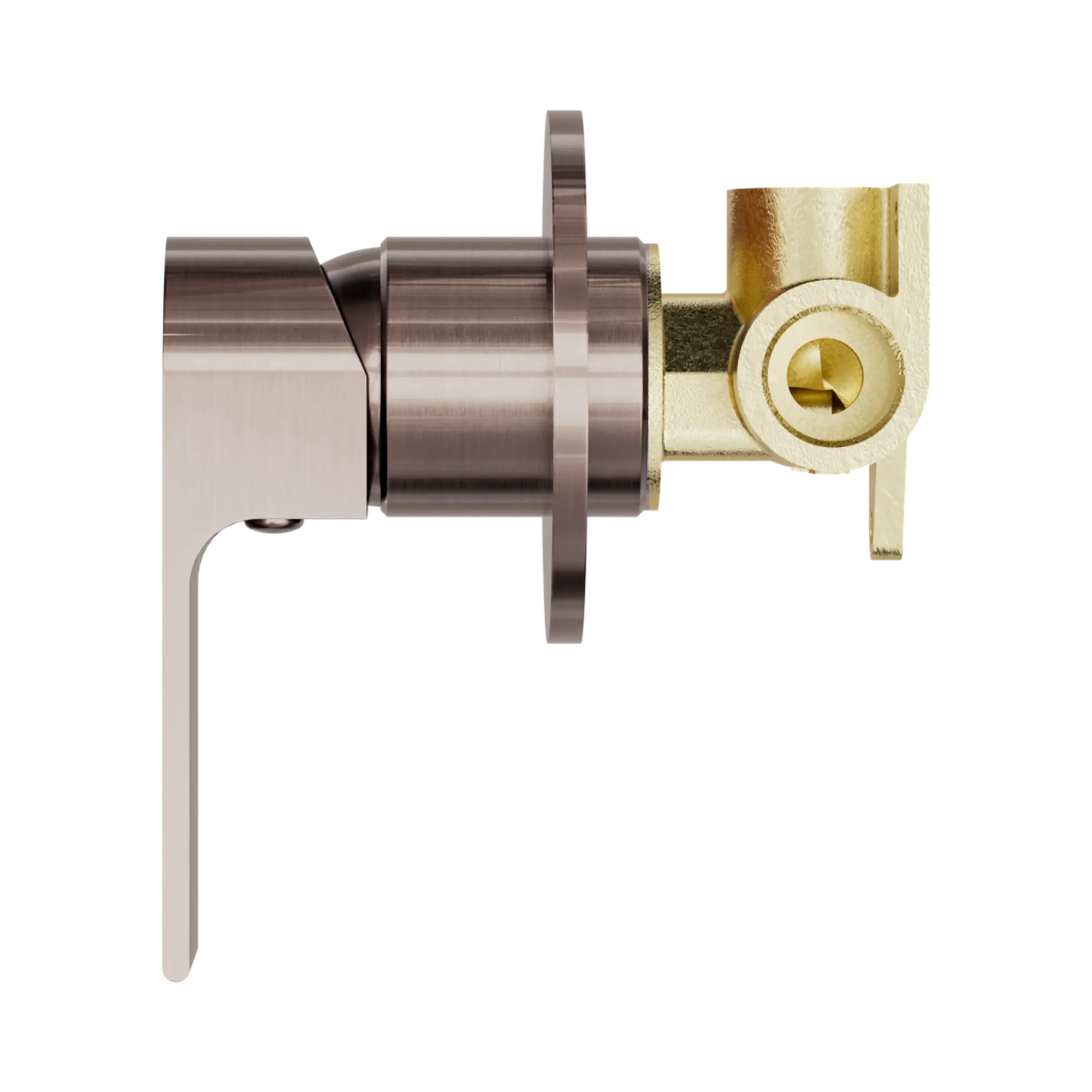 NR321511d BZ Bianca Shower Mixer 80mm Plate Brushed Bronze image 3