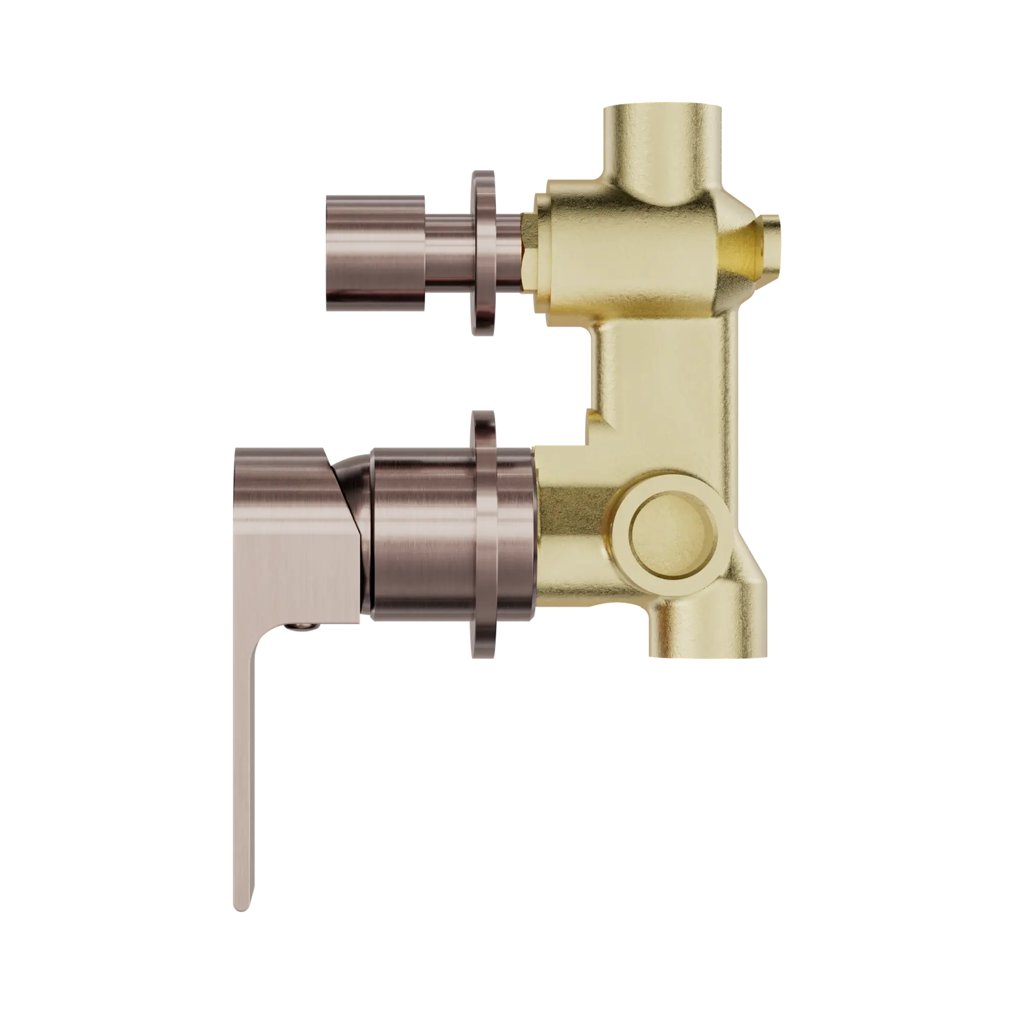 NR321511g BZ Bianca Shower Mixer With Divertor Separate Back Plate Brushed Bronze image 2