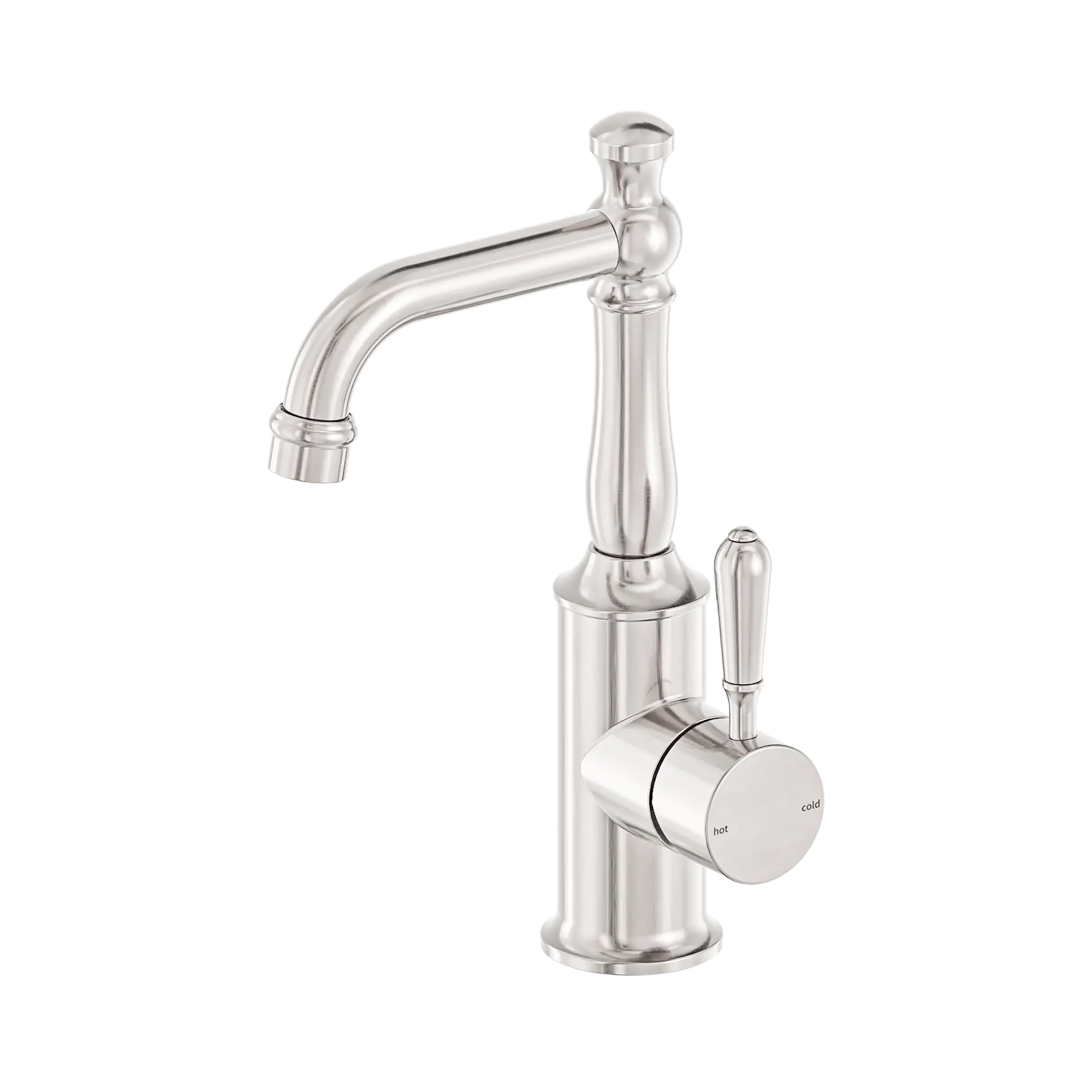 NR69210102 BN York Basin Mixer With Metal Lever Brushed Nickel image 1
