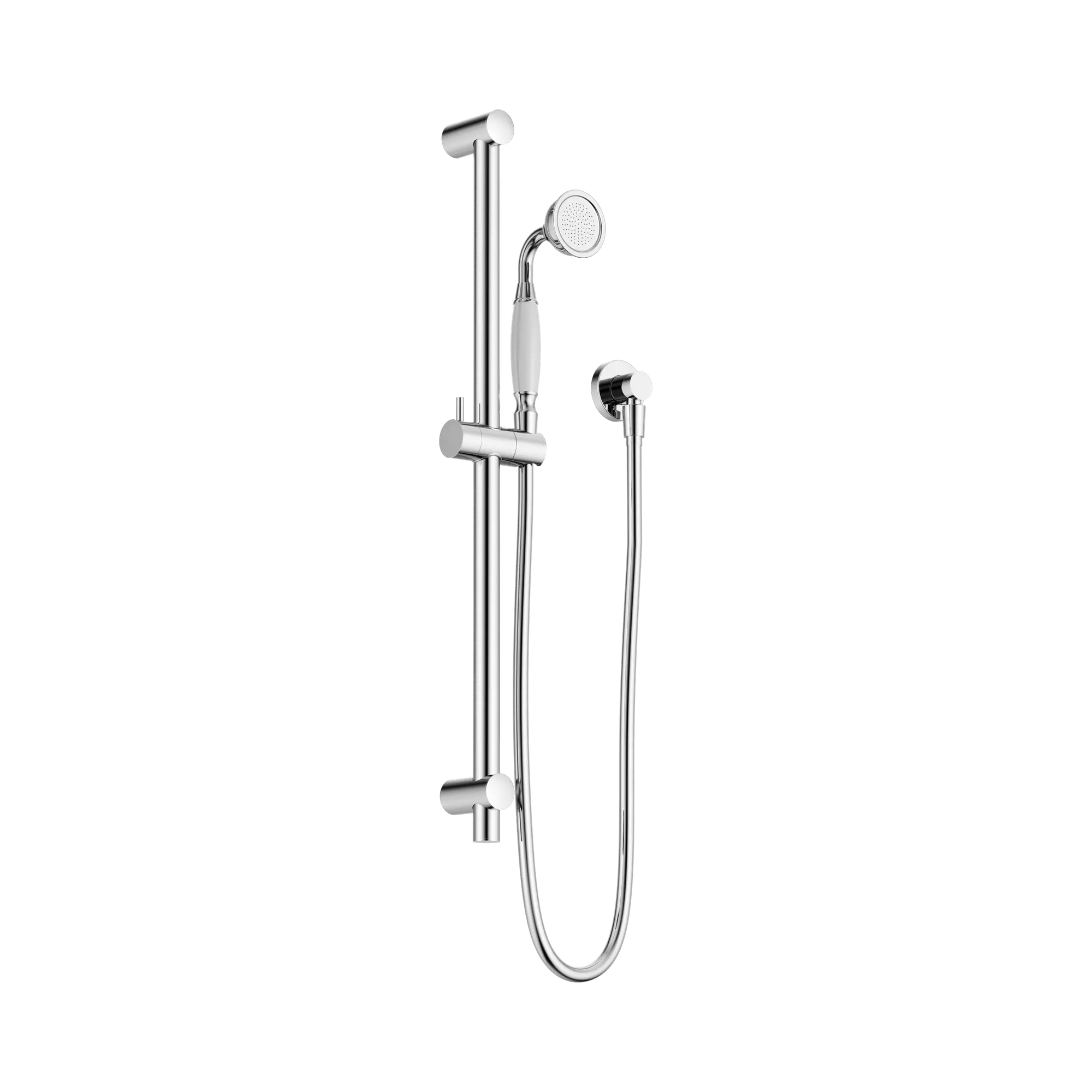 NR692105a01 CH York Shower Rail With White Porcelain Hand Shower Chrome image 1