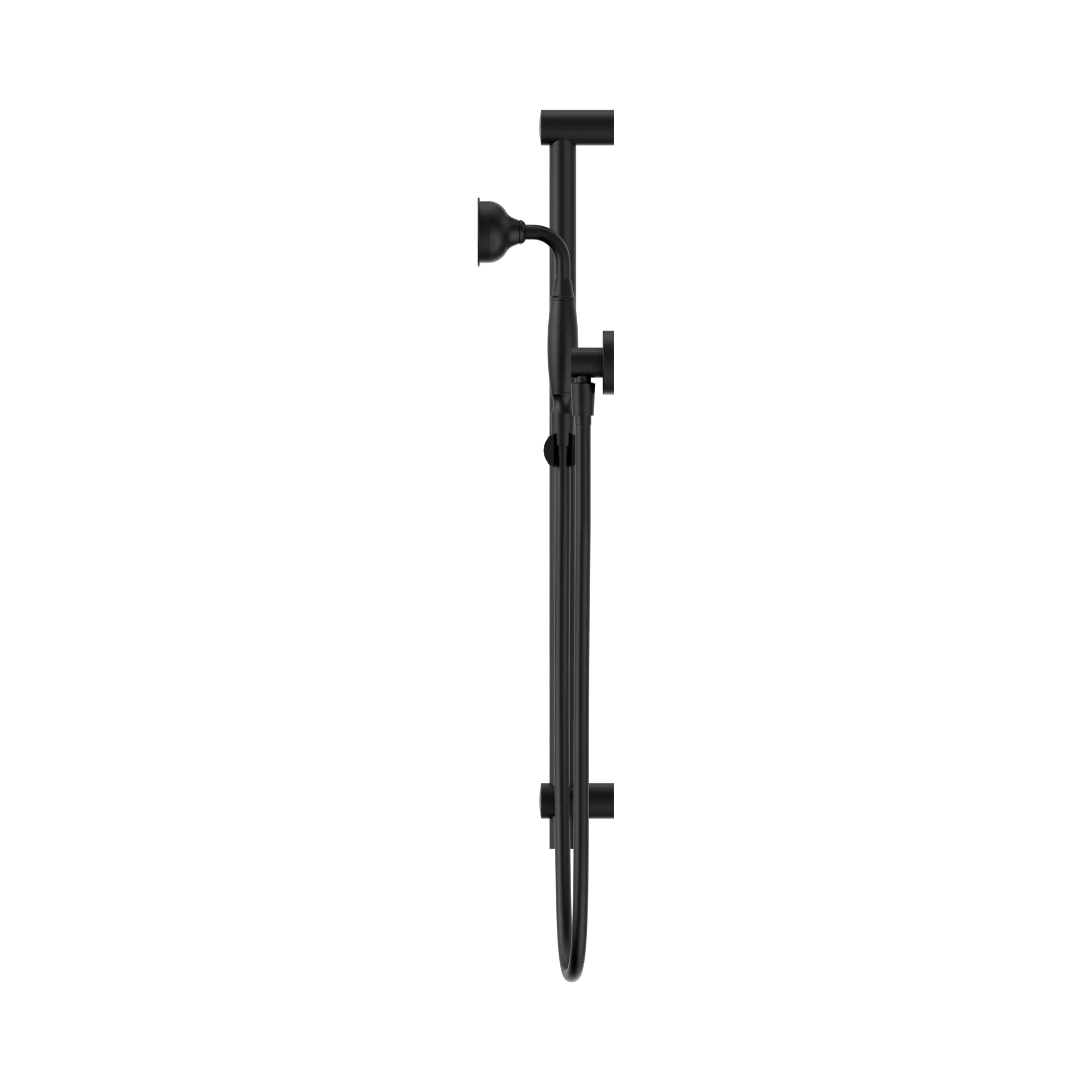 NR692105a02 MB York Shower Rail With Metal Hand Shower Matte Black image 3