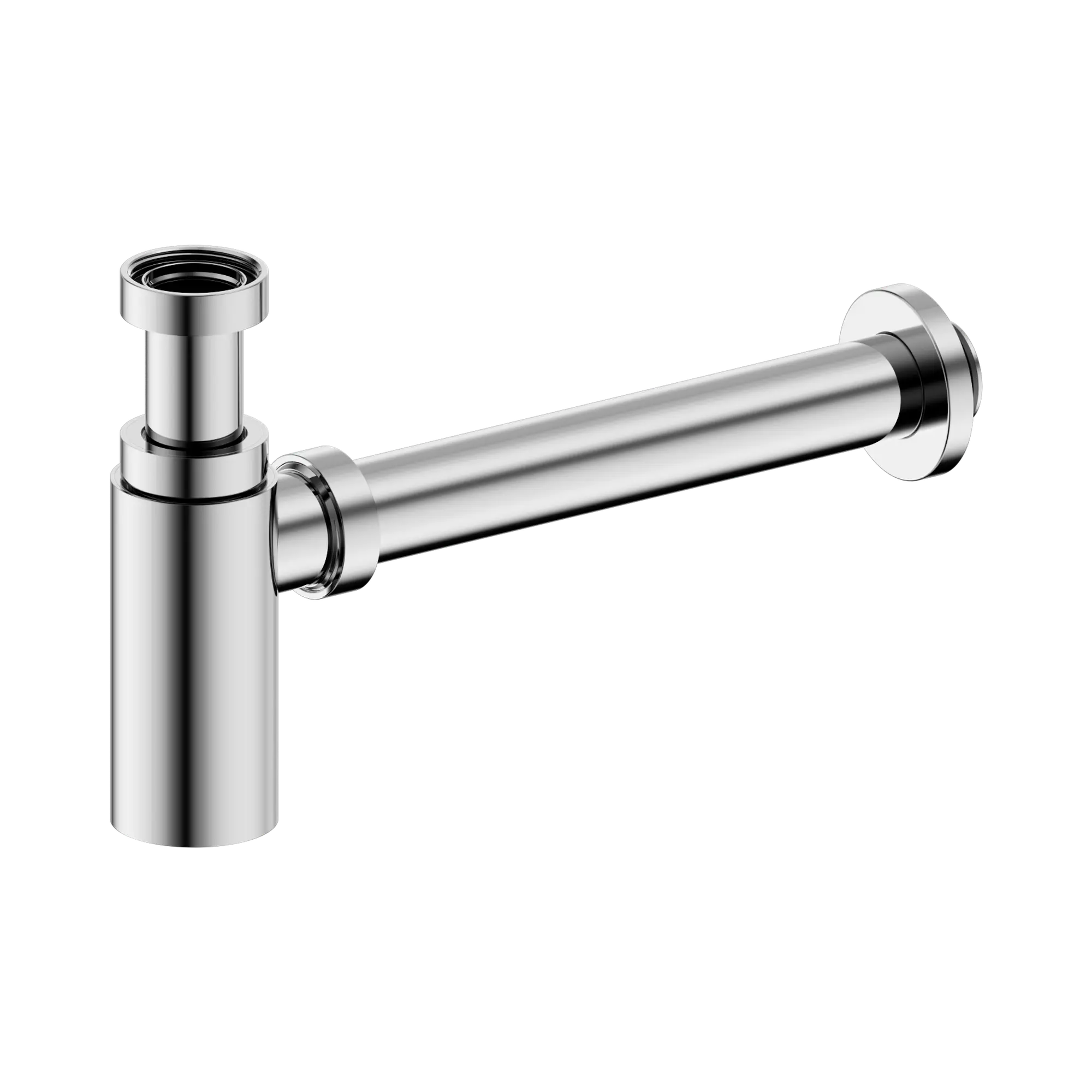 25 A001 CH 40mm Round Bottle Trap II Chrome image 1