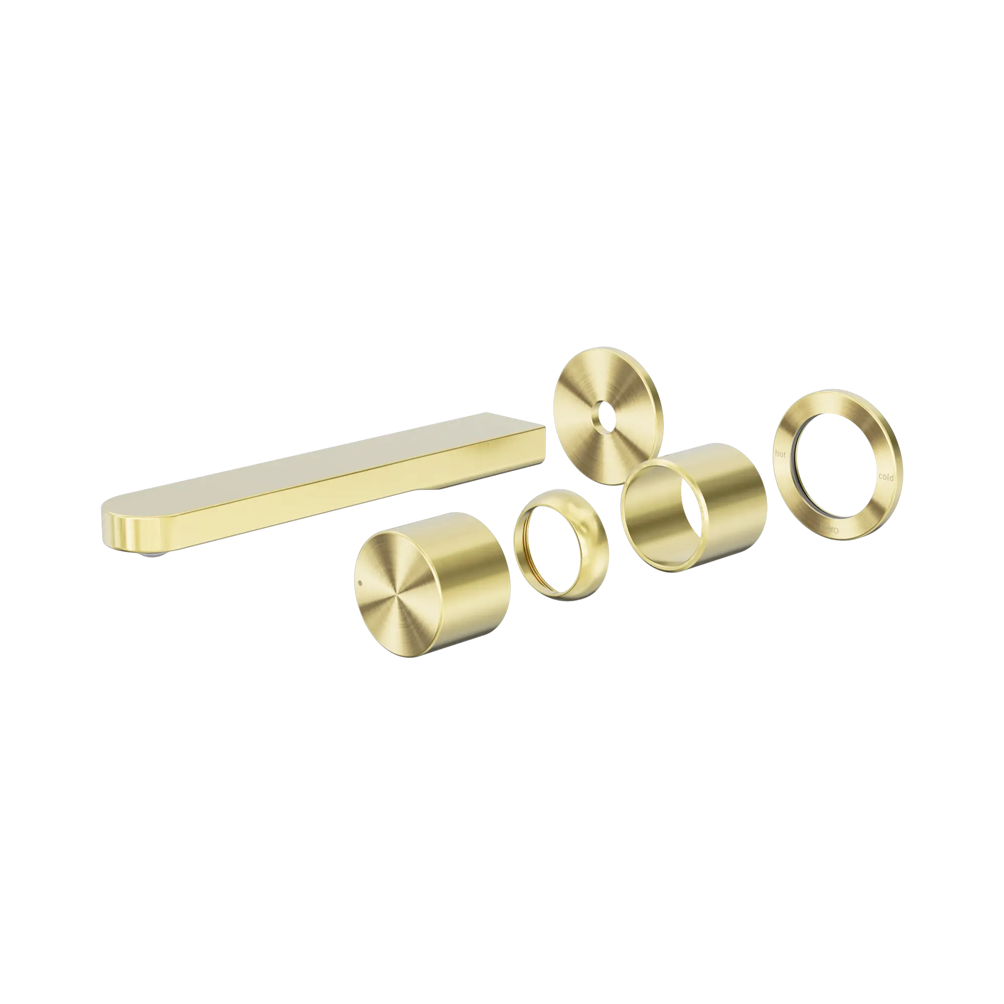NR172210bt BG Pure SS316 L Wall Basin Bath Mixer Separate Back Plate Trim Kits Only Brushed Gold image 1