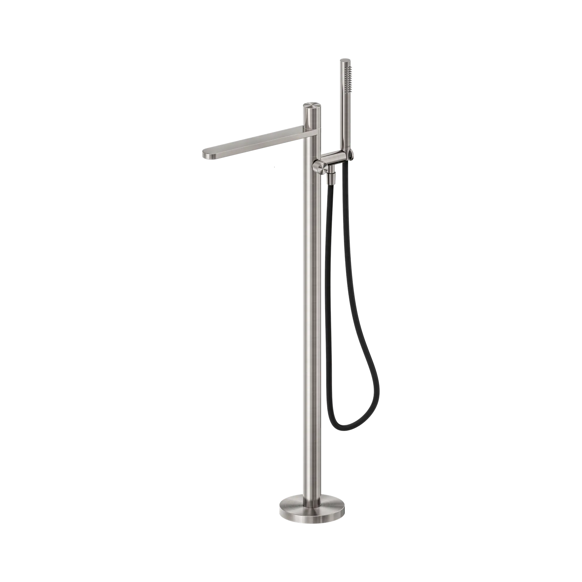 NR172203a01 BN Pure SS316 L Freestanding Bath Mixer With Outdoor Shower Hose Brushed Nickel image 1