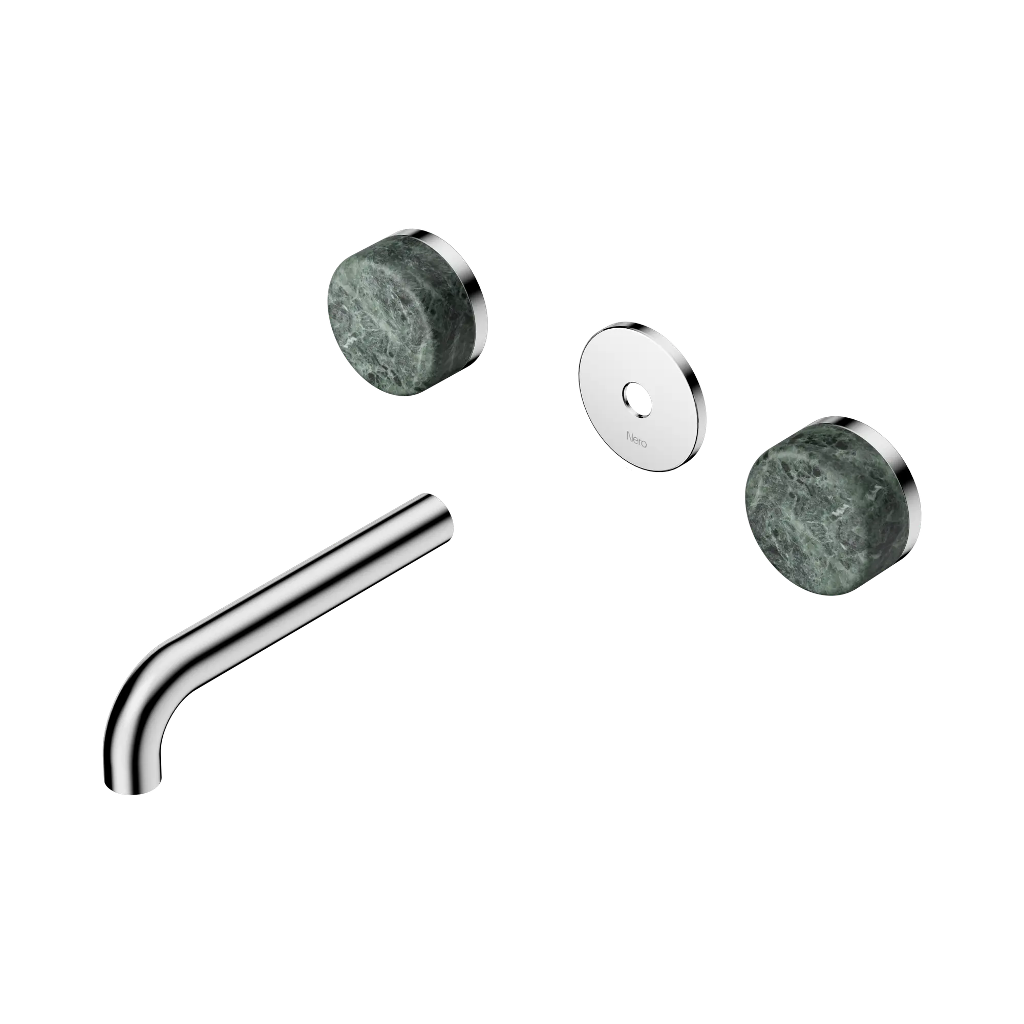 24 D075 CH Serenity Wall Basin Set 160mm Spout With Verde Alpi Handle Trim Kit Only Chrome image 1