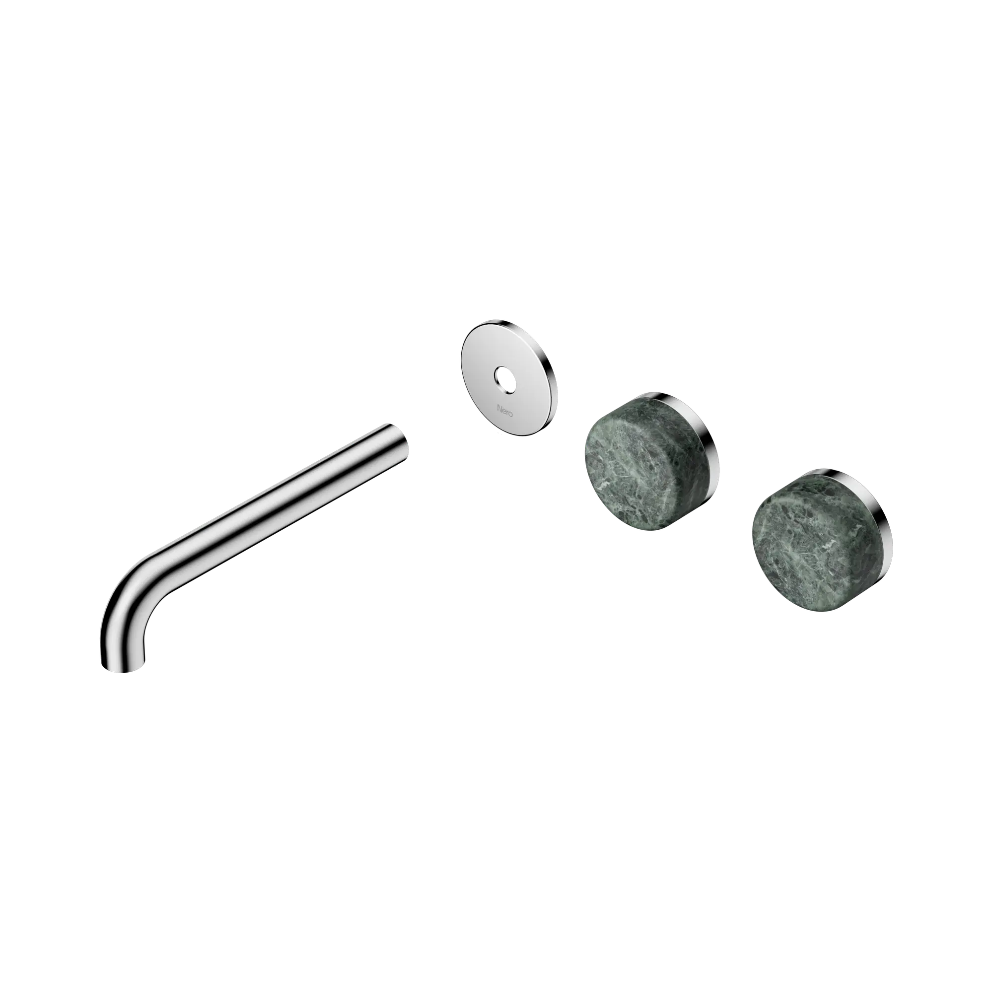 24 D099 CH Serenity Wall Basin Set 185mm Offset spout With Verde Alpi Handle Trim Kit Only Chrome image 1