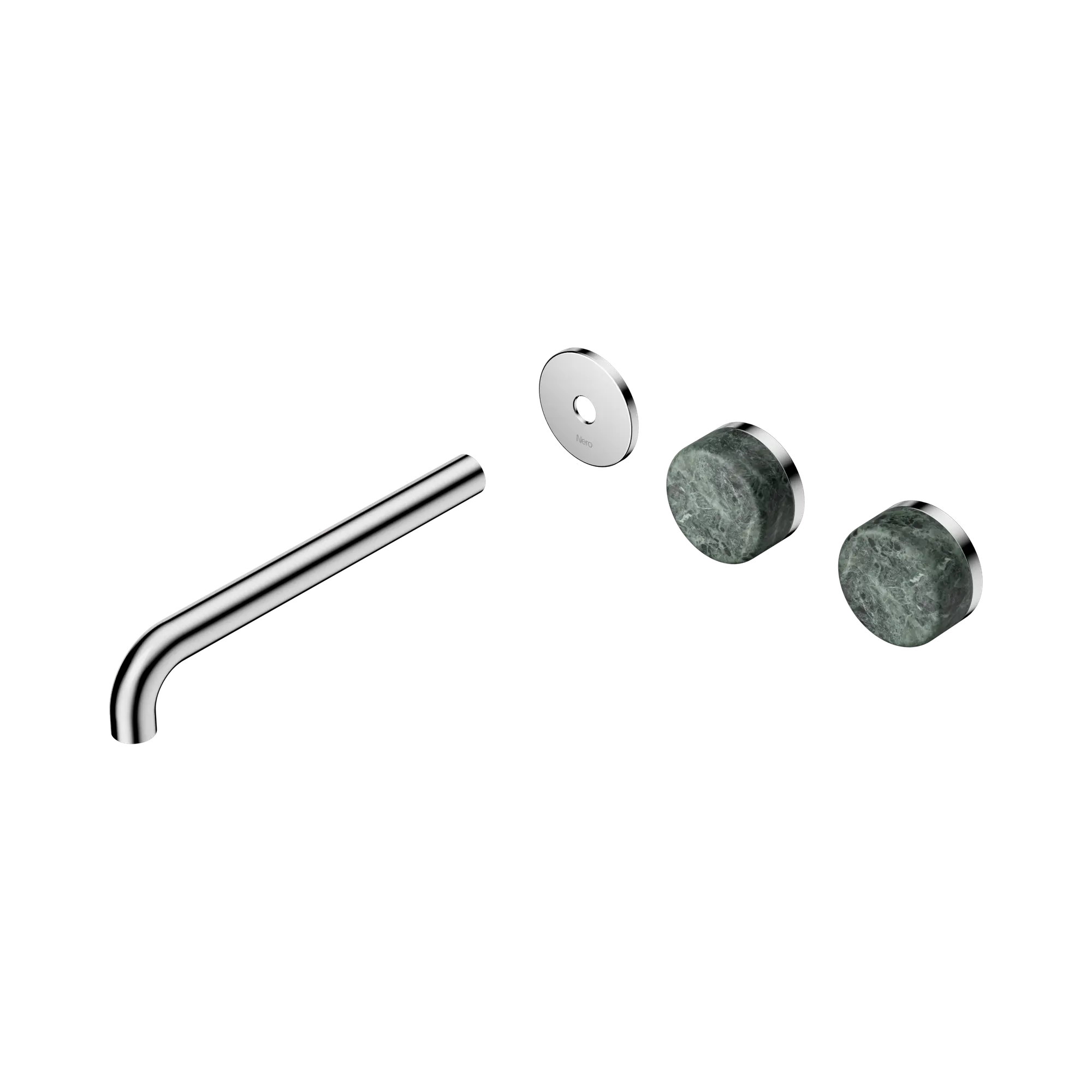 24 D105 CH Serenity Wall Basin Set 220mm Offset spout With Verde Alpi Handle Trim Kit Only Chrome image 1